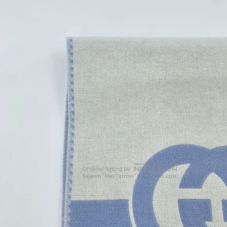 Gucci Gucci Blue interlocking double G printed wool tassel scarf Size ONE SIZE - 2 Thumbnail