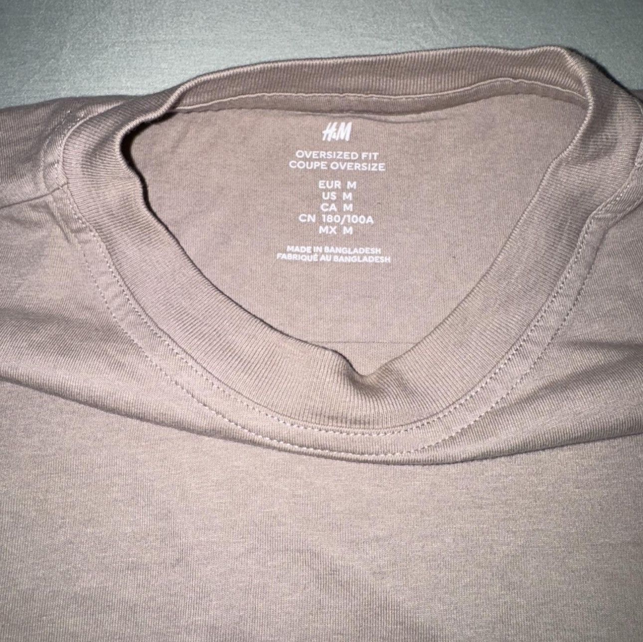 H&M Tan H&M Oversized T-shirt Size US M / EU 48-50 / 2 - 2 Thumbnail