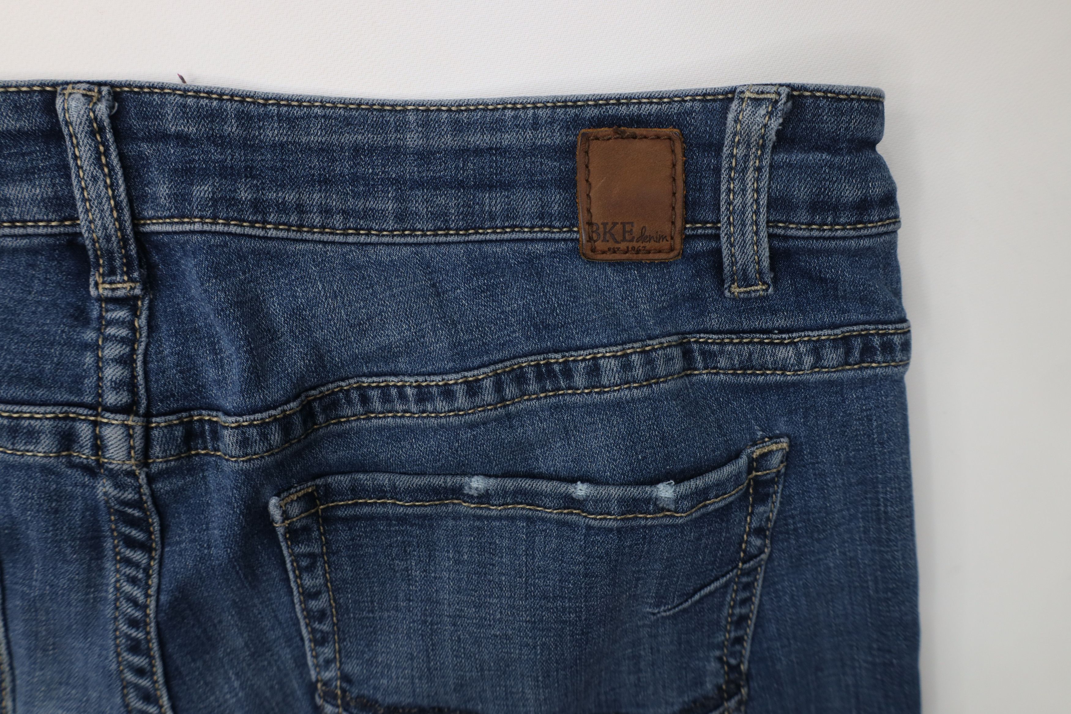 Vintage Buckle BKE Stitch Payton Flared Bootcut Denim Jeans Blue Size 33" - 15 Thumbnail