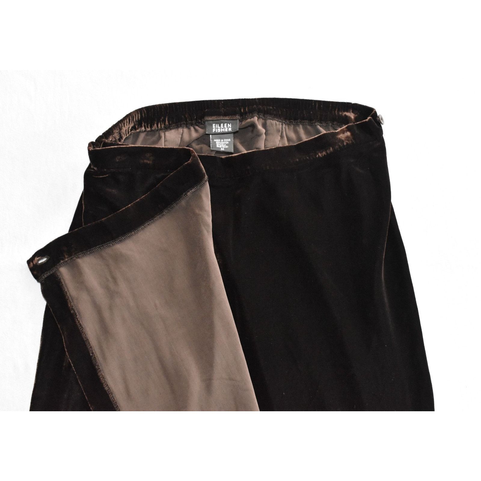 Eileen Fisher EILEEN FISHER Velvet LS Blouse And Wrap Skirt 2 Pc Set Sz M Size 30" / US 8 / IT 44 - 7 Thumbnail