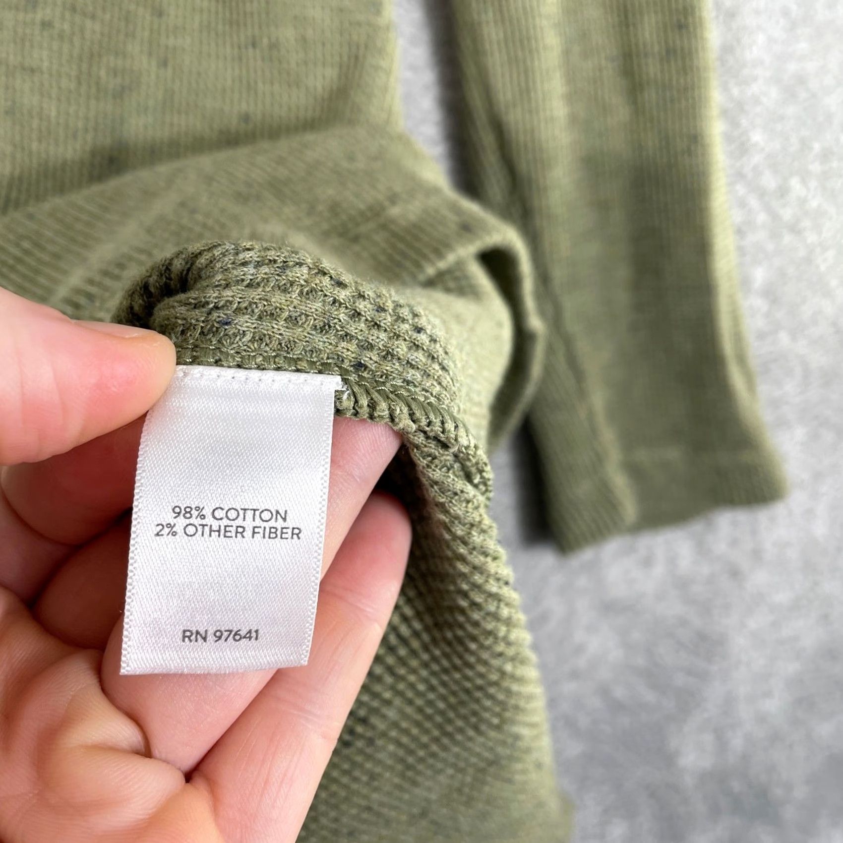 J. Jill J Jill Dress Womens M Green Waffle Knit Thermal Long Sleeve Pockets Mini Size M / US 6-8 / IT 42-44 - 5 Thumbnail