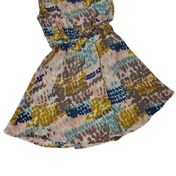 Other Love Stitch Halter Dress Watercolor Blot Ivory Blue Pink Size M / US 6-8 / IT 42-44 - 7 Thumbnail