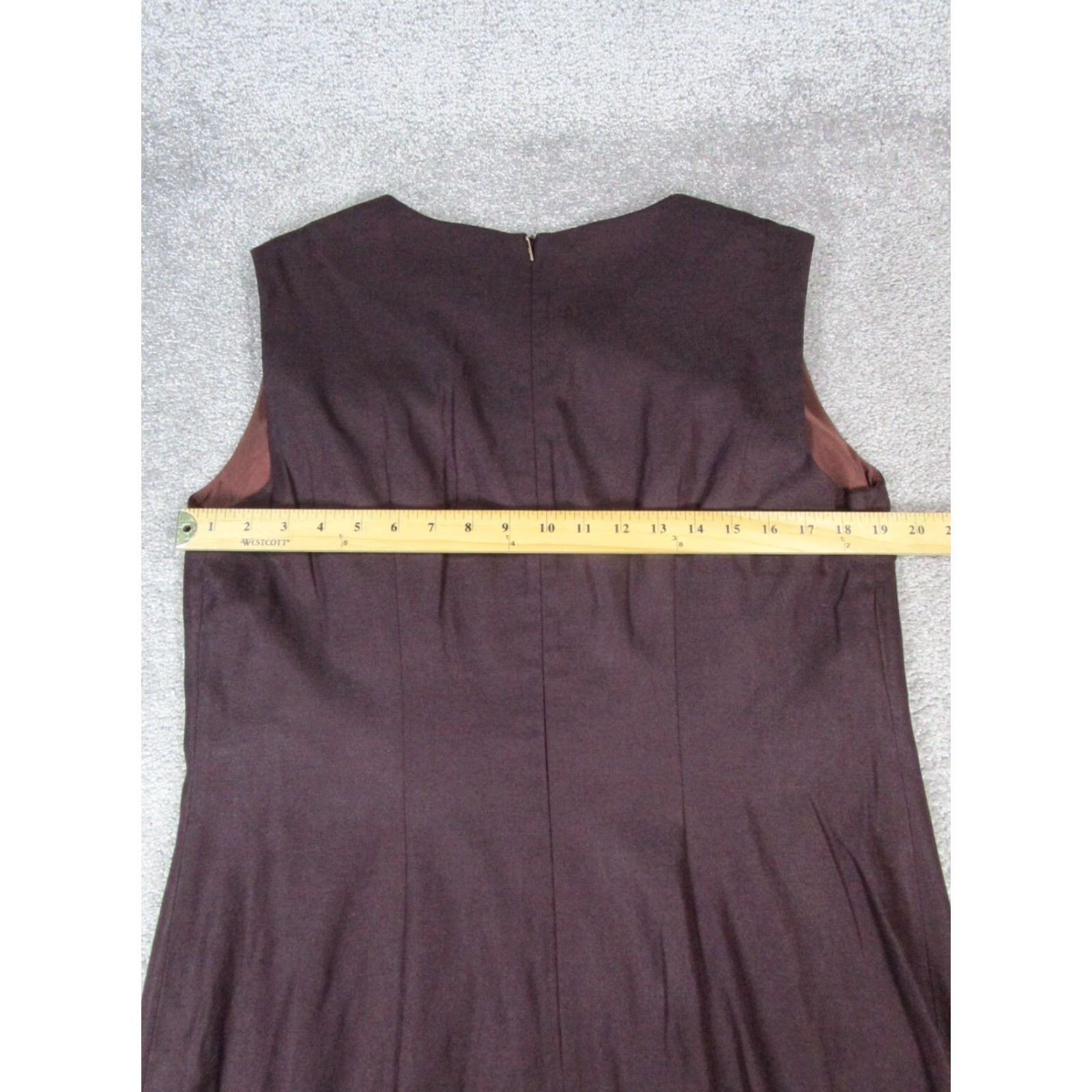 Hugo Boss VINTAGE Hugo Boss Dress Womens 14 Brown Wool Blend Sleeveless Pencil Sheath Knee Length Business Party Size XL / US 12-14 / IT 48-50 - 7 Thumbnail