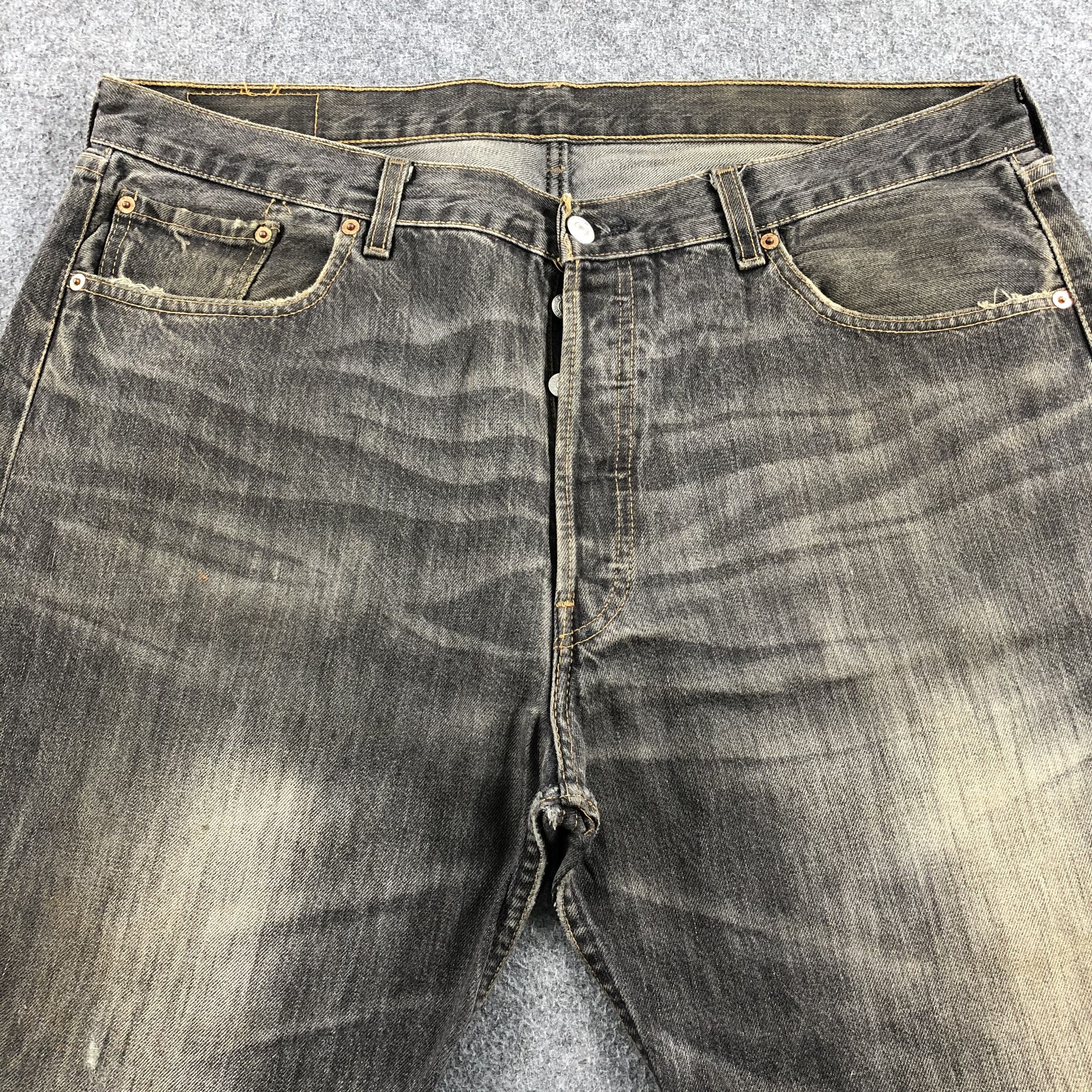 Levi's Vintage Distress Levis 501 Jeans-J1437 Size US 40 / EU 56 - 3 Thumbnail