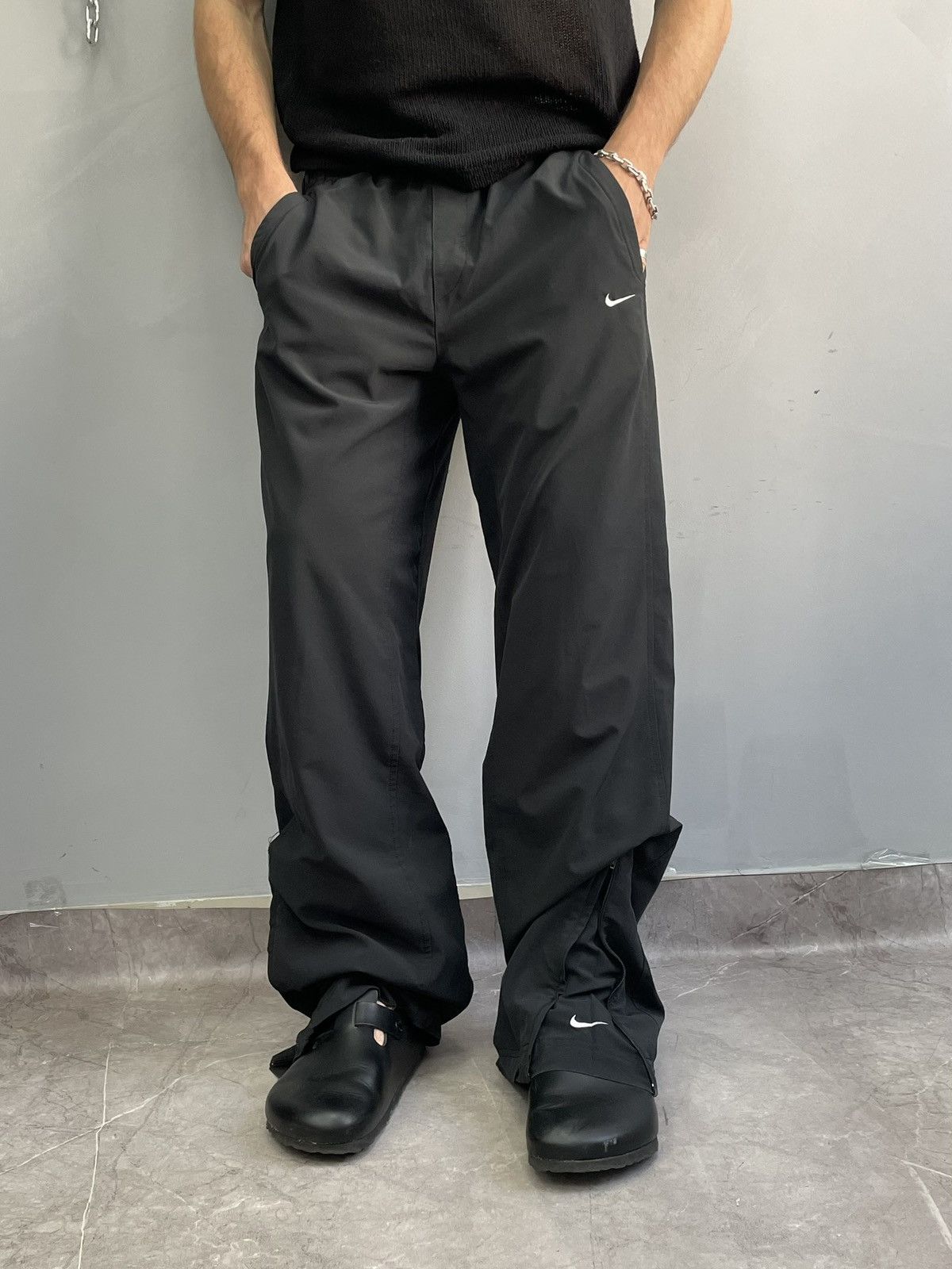 Nike Hype nike swoosh drill track pants y2k Size US 31 - 1 Thumbnail