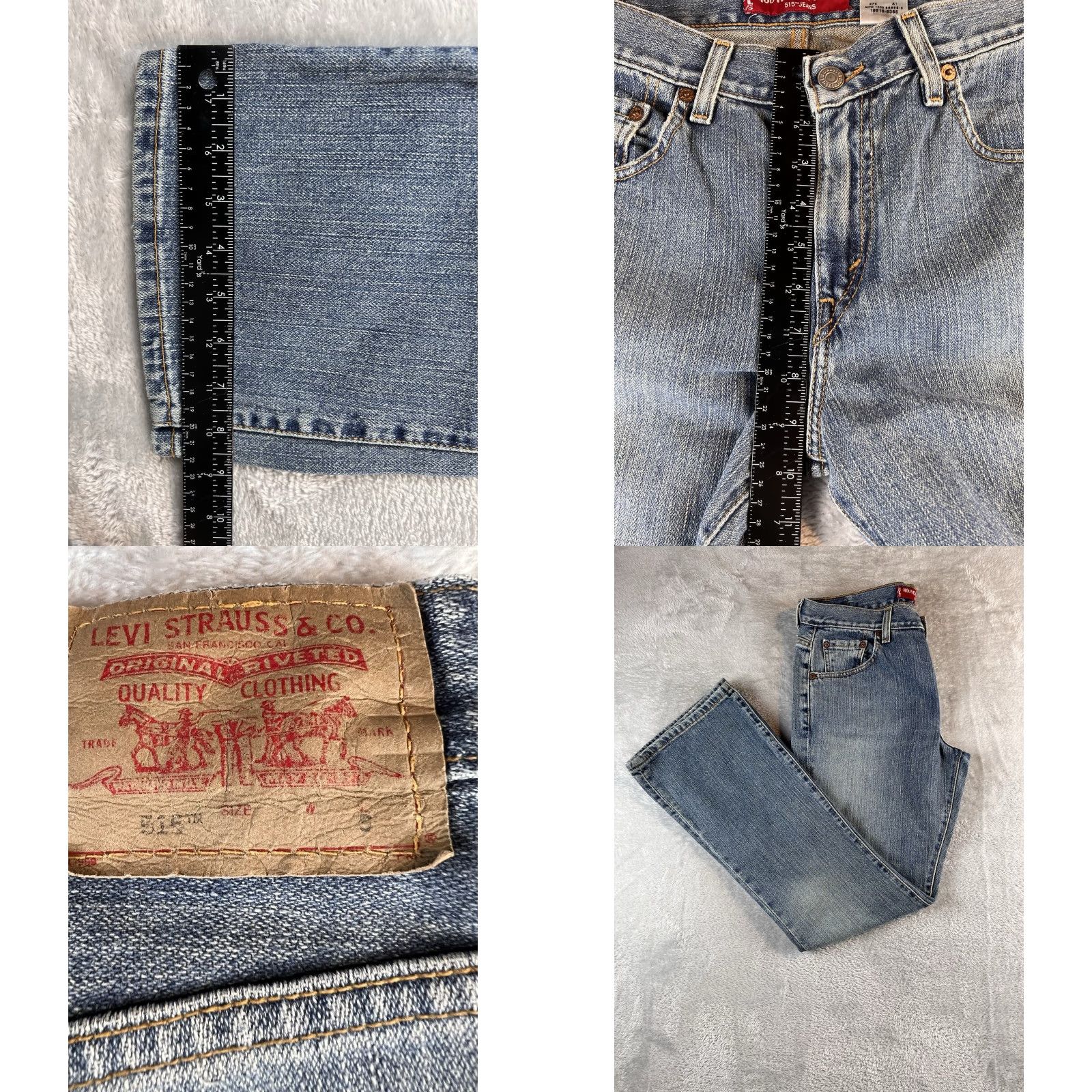 Levi's VINTAGE Levi's 515 Jeans Womens 8 Mis S 32x29 Bootcut Distressed VTG Y2K Blue Modern Casual Womens Size 30" / US 8 / IT 44 - 8 Thumbnail