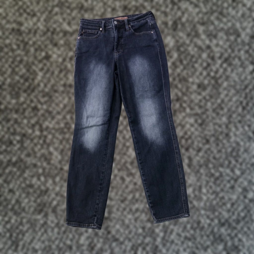 Vintage Judy Blue Slim Jeans Women's 5/27 Black Stretch Denim High Rise Skinny 5-Pocket Gold Button Zip Denim 28x28 Jeans Mens? Size 27" / US 4 / IT 40 - 1 Thumbnail