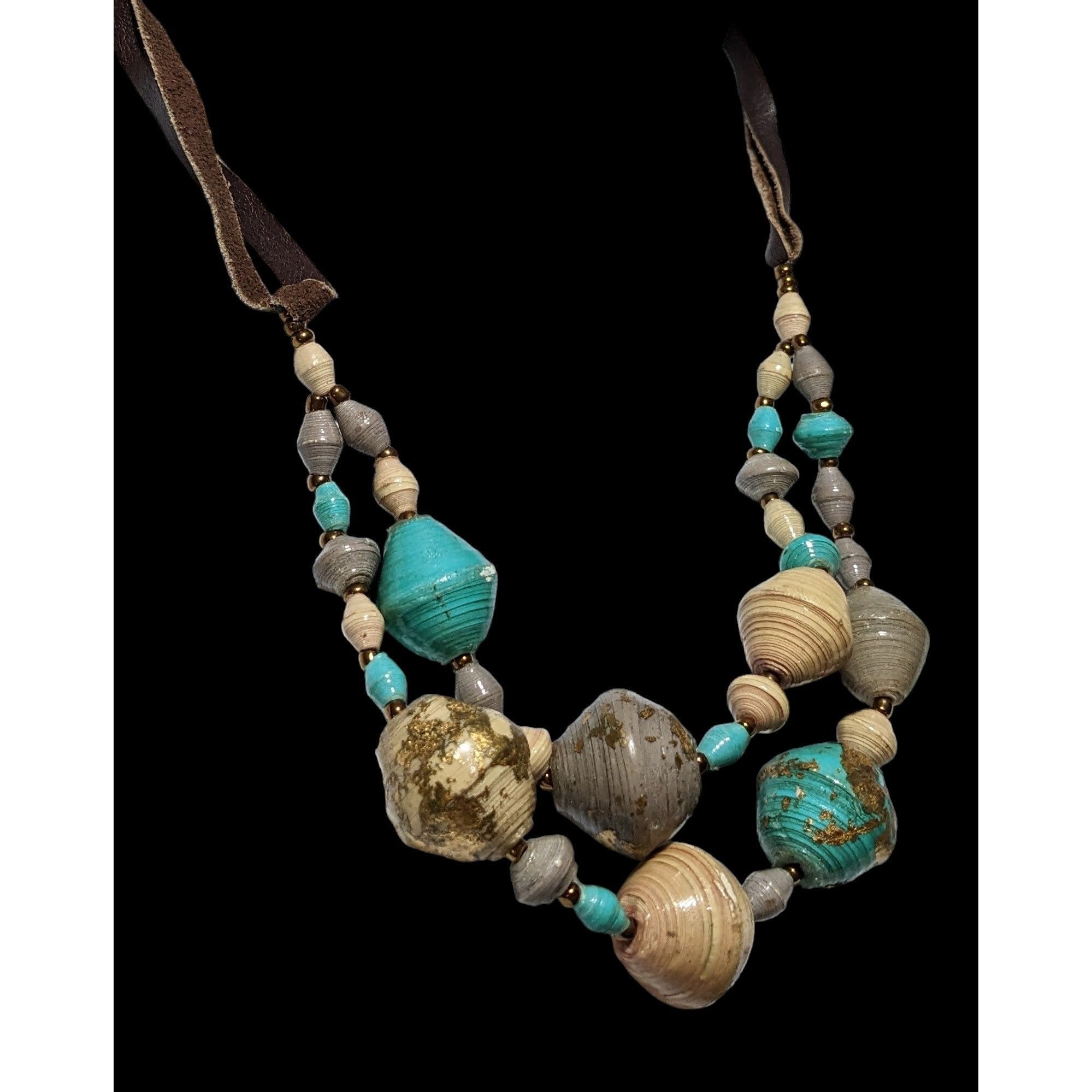 Other Bohemian Beaded Gold Flake Necklace Size ONE SIZE - 4 Thumbnail