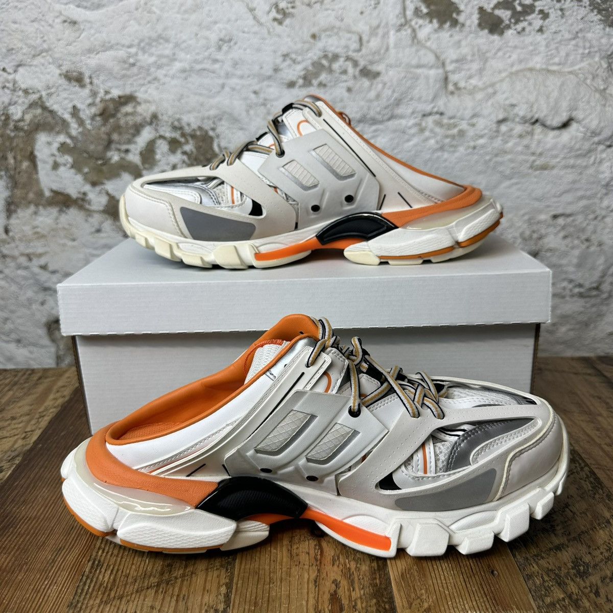 Balenciaga Balenciaga Track Mule White Orange Sneaker Size 8 Grailed