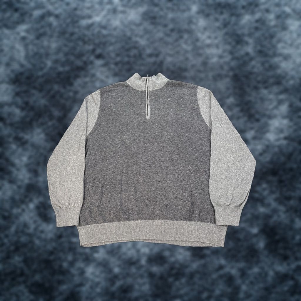 Brooks Brothers Brooks Brothers Sweater Pullover 2XL Mock Neck 1/4 Zip Gray Cashmere Cotton Knit Mens XXL Size US XXL / EU 58 / 5 - 1 Thumbnail
