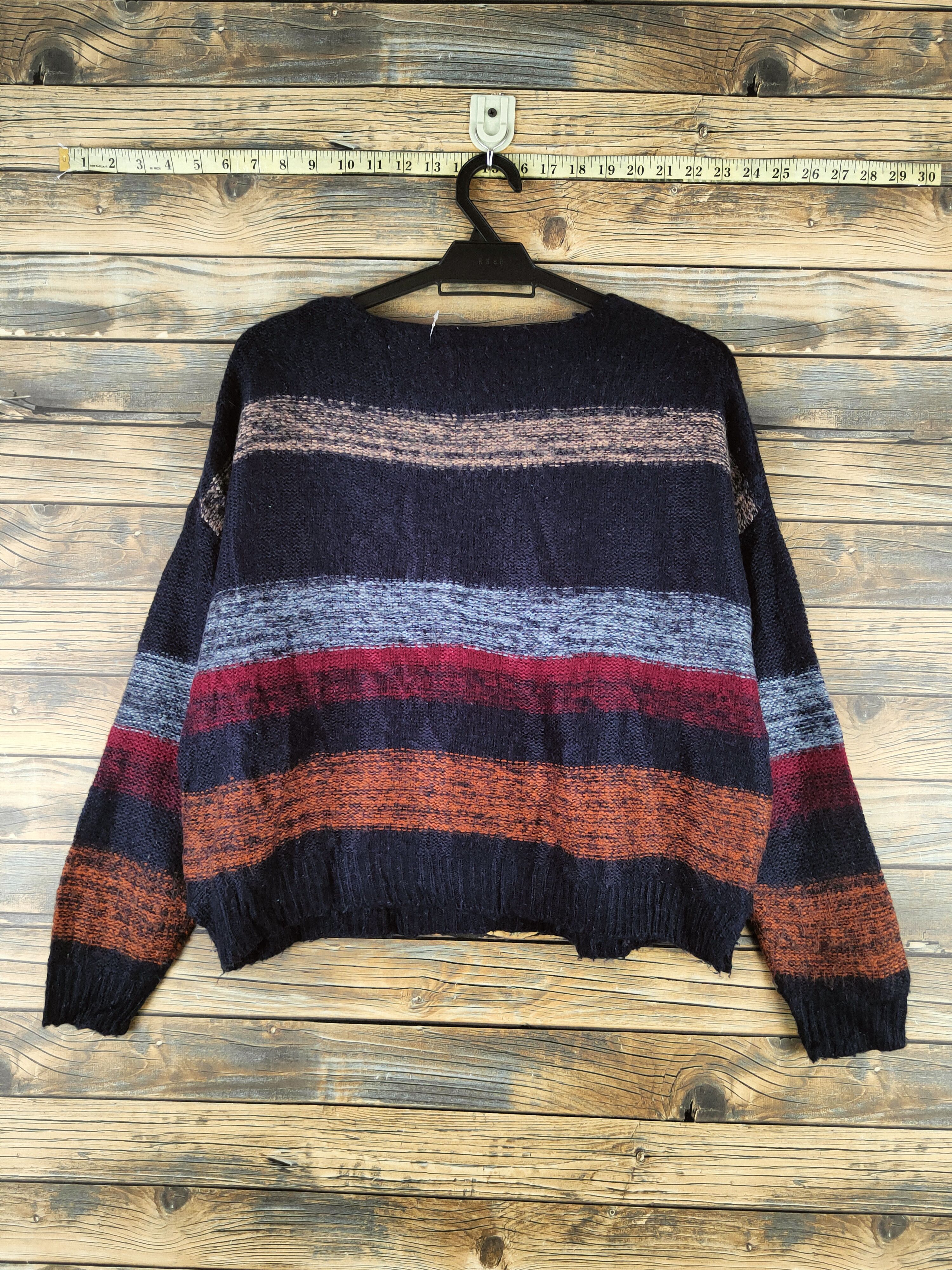 Japanese Brand DL Mohair Touch Black Knitwear Crop Tops #46-164 Size L / US 10 / IT 46 - 7 Thumbnail
