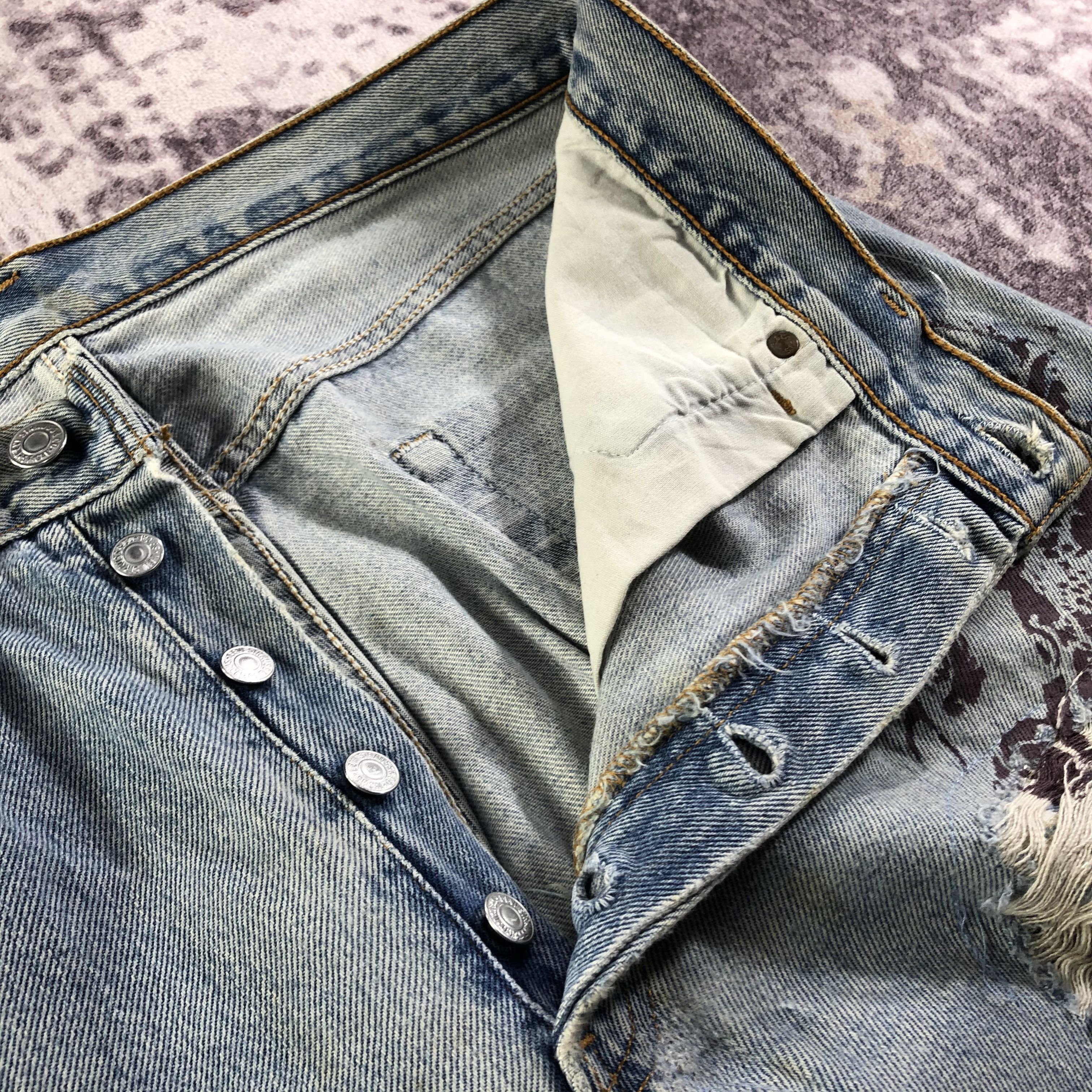 Levi's Vintage 90s Distress Levis 501 Jeans-JM3301 Size US 33 - 9 Thumbnail