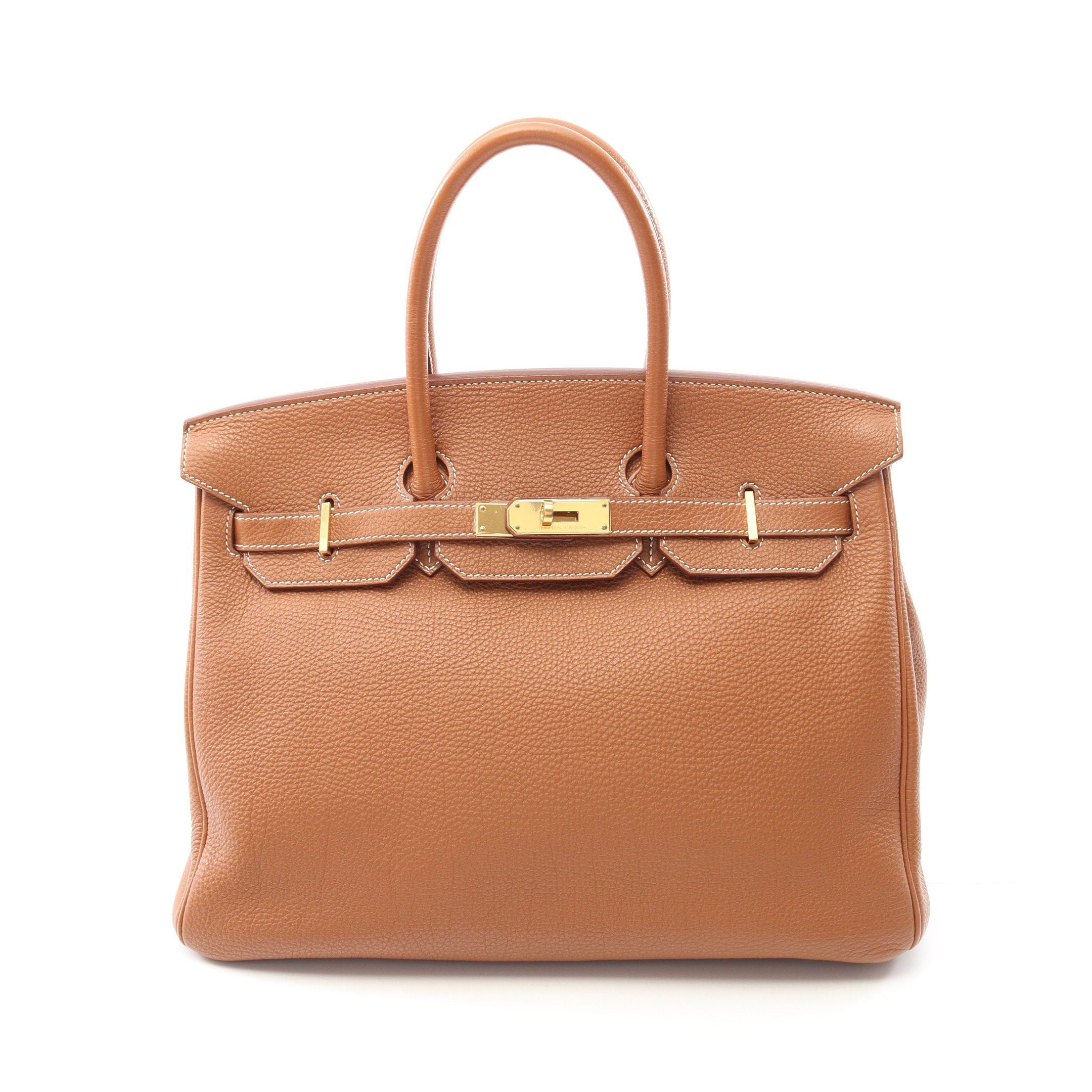Hermes Birkin 35 Gold Handbag Togo Light Brown Hardware □M Stamp (Manufactured Around 2009)