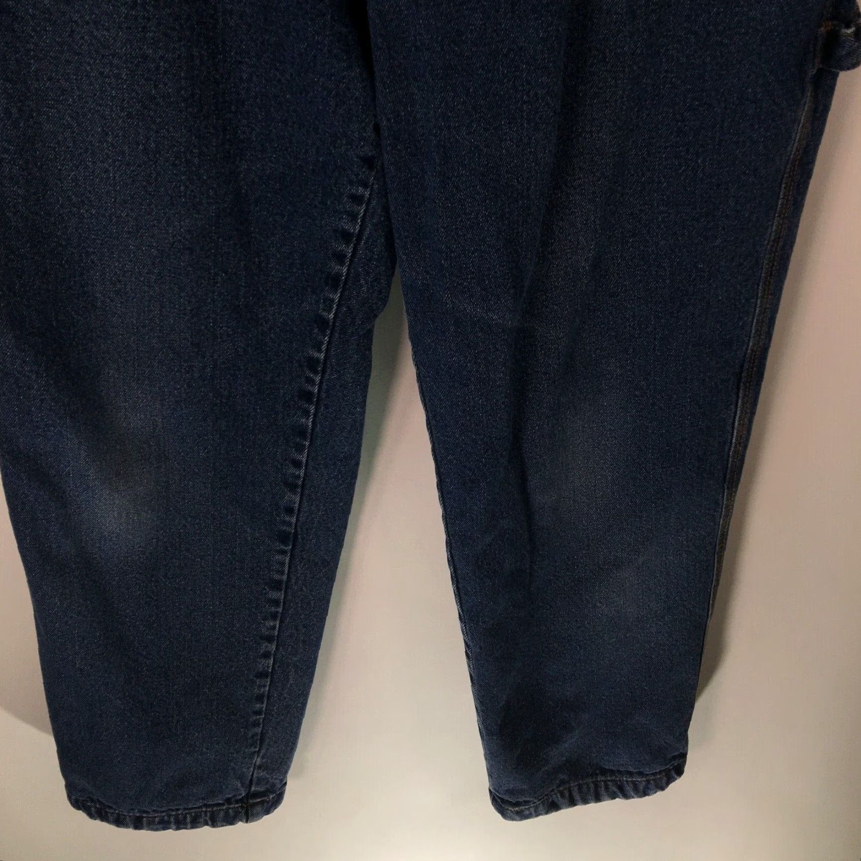 Vintage Boston Traders Mens Jeans Cargo Pocket Denim Lined Bootcut Regular Work Pants 34x30 Blue Pattern Solid 90s Theme Work Size US 34 / EU 50 - 4 Thumbnail