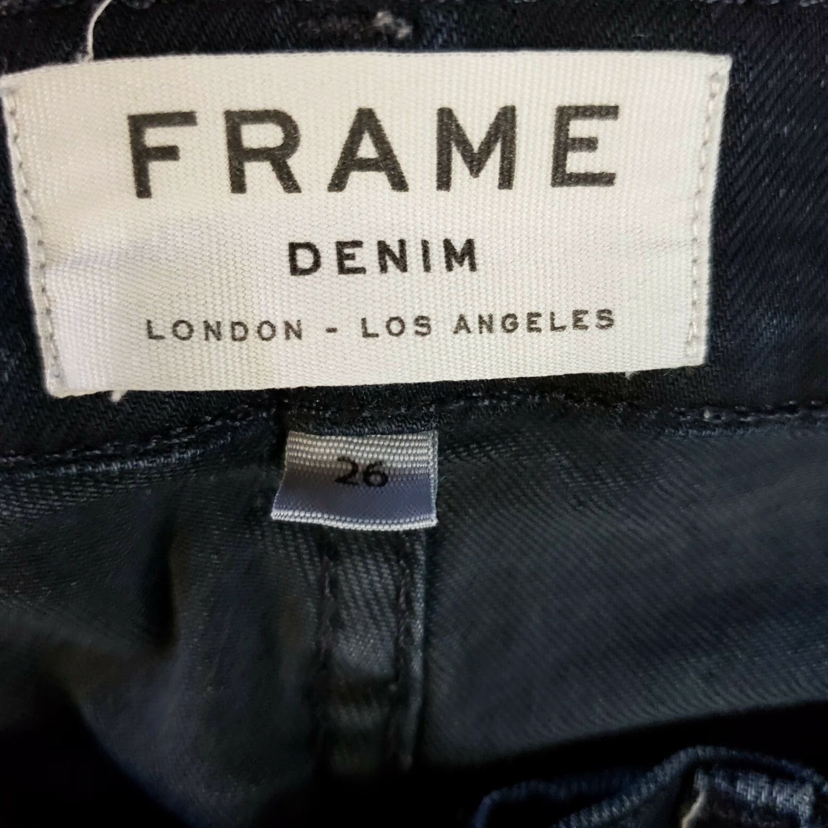 Vintage Frame Womens Le High Skinny Jeans Sz 26 Blue Dark Wash Mid Rise Cotton Blend Jeans Womens Size 26 Skinny Jeans Size 26" / US 2 / IT 38 - 5 Thumbnail
