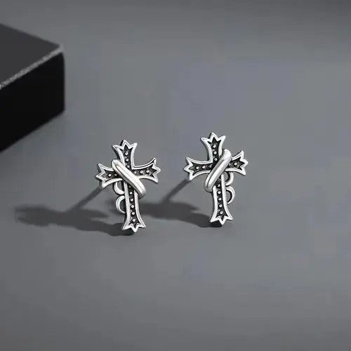 Other Cross Stud Earrings for Men Women,Cross Earrings Size ONE SIZE - 4 Thumbnail