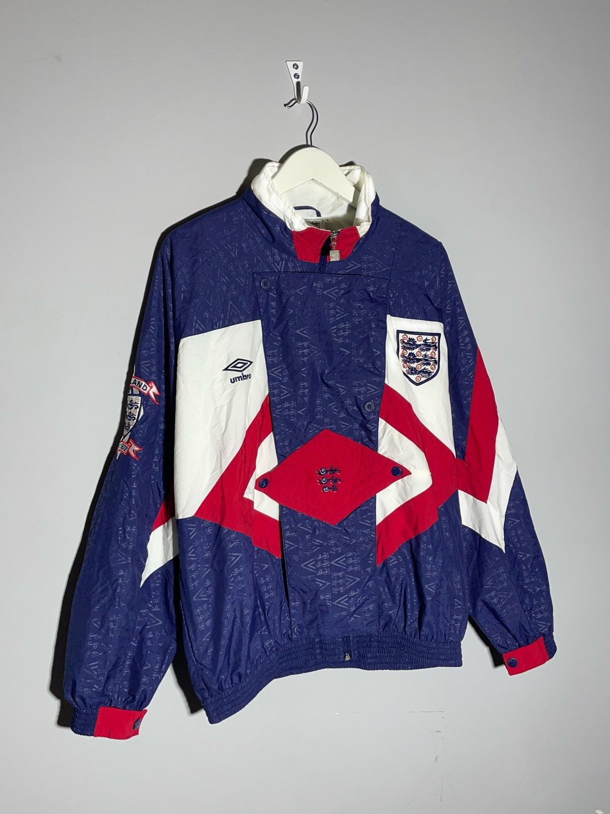 Umbro × Vintage England 1992 Umbro Vintage Y2k Streetwear Tracksuit Jacket Size US L / EU 52-54 / 3 - 2 Thumbnail