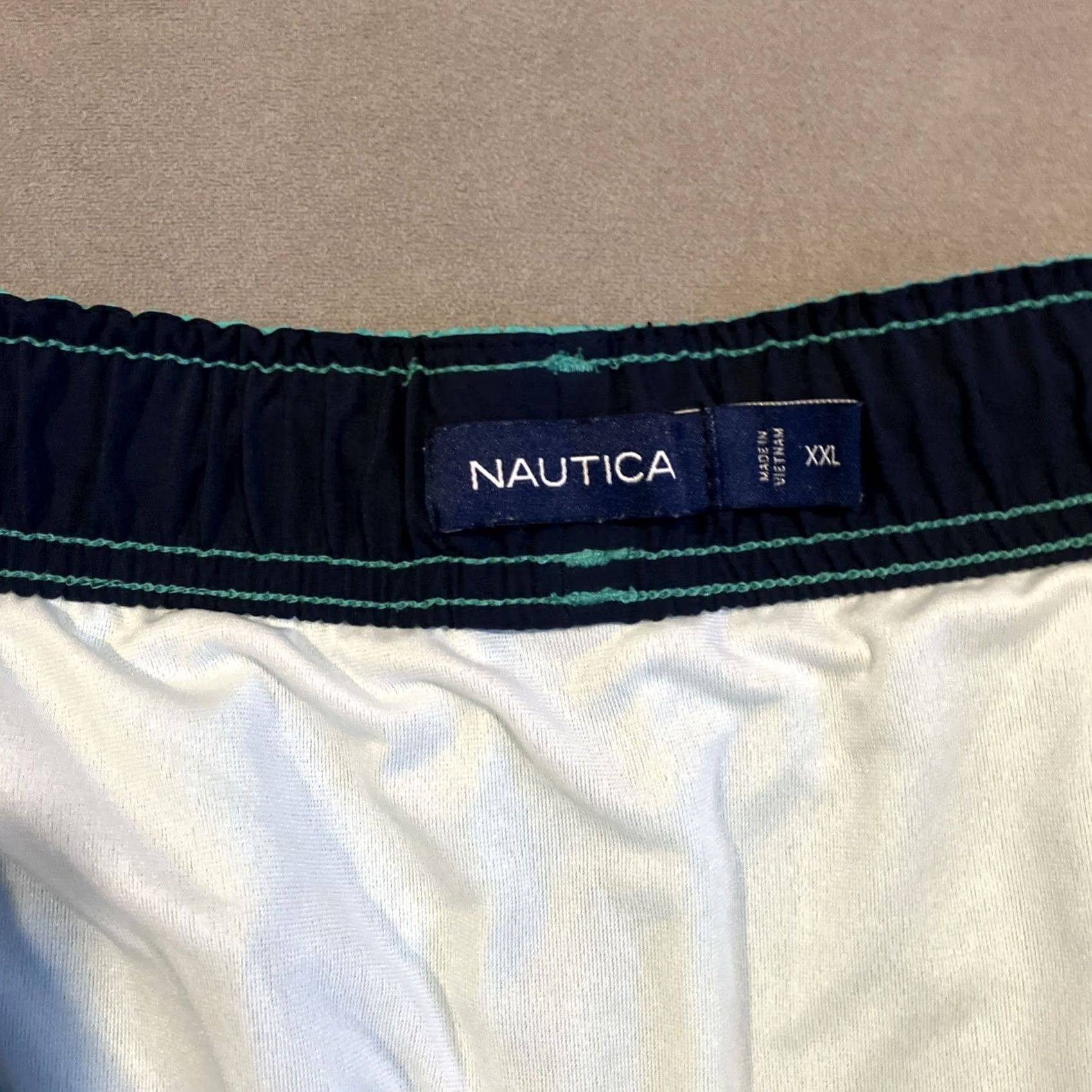 Nautica Nautica Board Shorts Bathing Suit Green XXL Pockets Men's Size US 39 - 3 Thumbnail