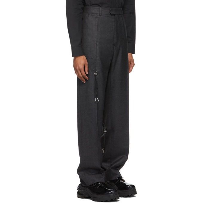image of Heliot Emil Drawstring Wool Trousers [Size Eu48] in Black, Men's (Size 32)