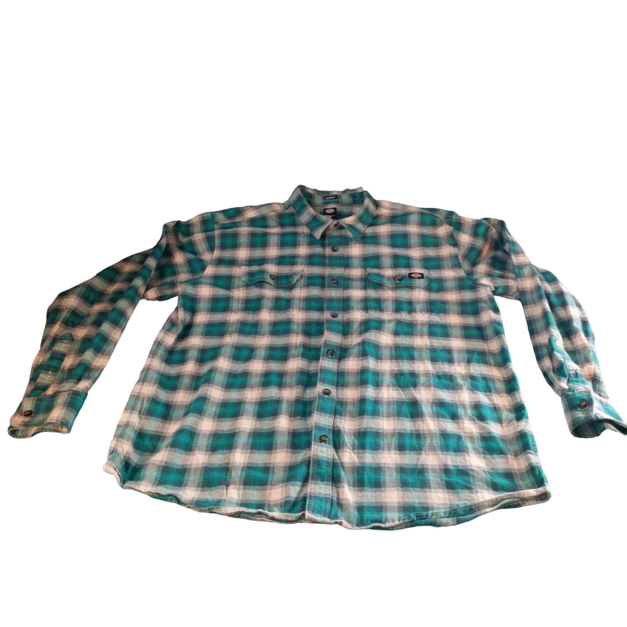 Dickies Dickies Plaid Button Up Shirt Men Sz XL Relaxed Fit Classic Size US XL / EU 56 / 4 - 1 Thumbnail