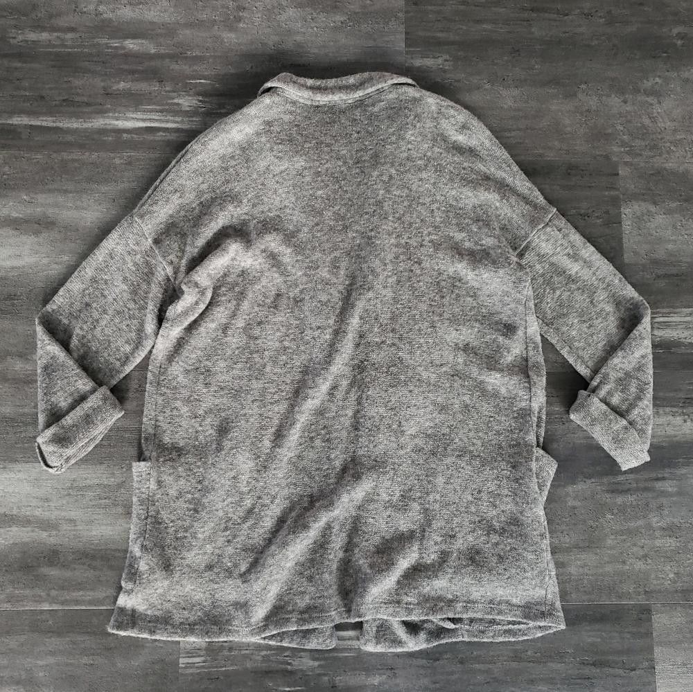 Designer Grey Heathered Sugarmint Duster Cardigan Size S / US 4 / IT 40 - 2 Thumbnail