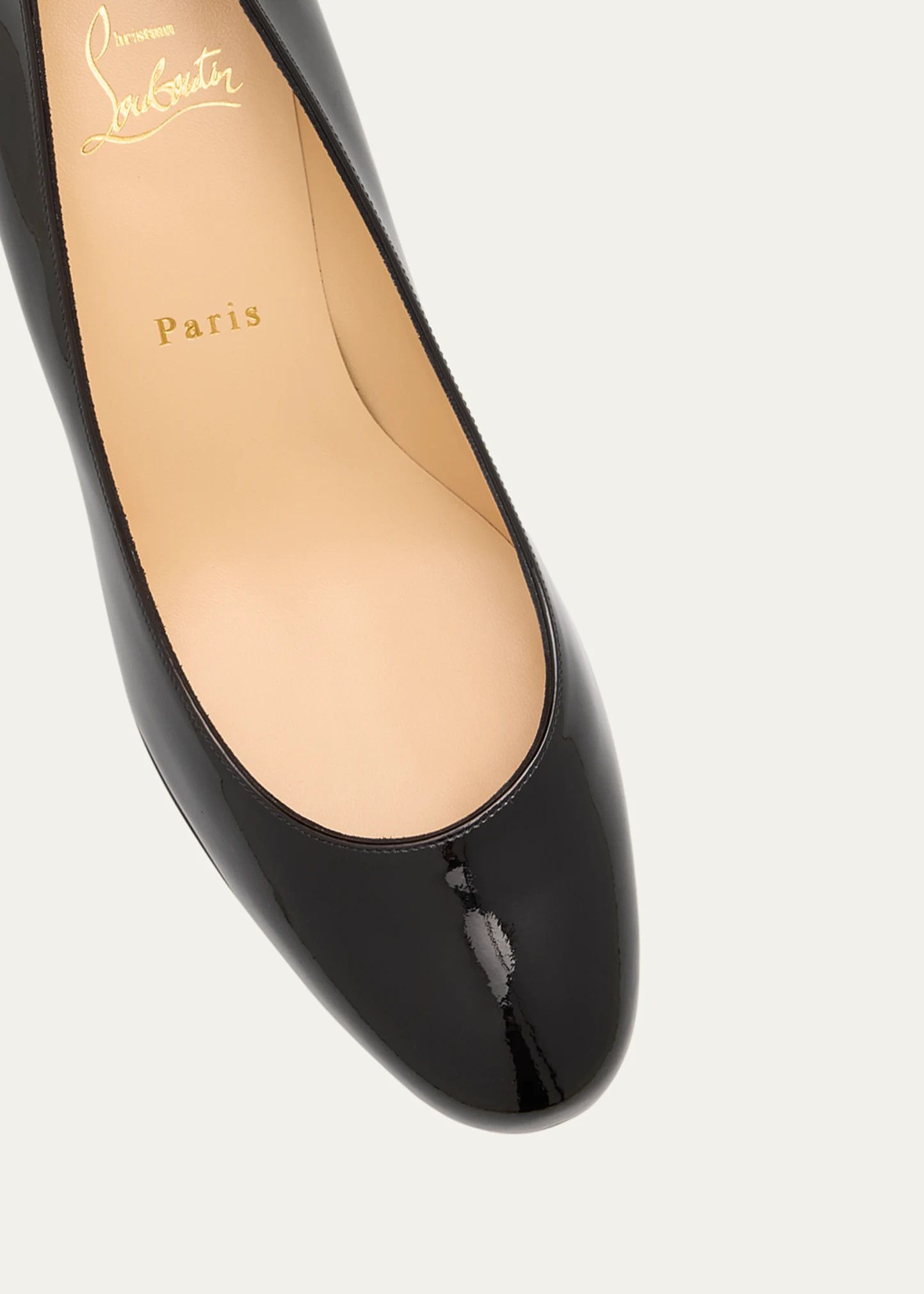 Christian Louboutin Cadrilla 70 Black Patent Leather Block Heel Classic Pump 35 Size US 5 / IT 35 - 8 Thumbnail