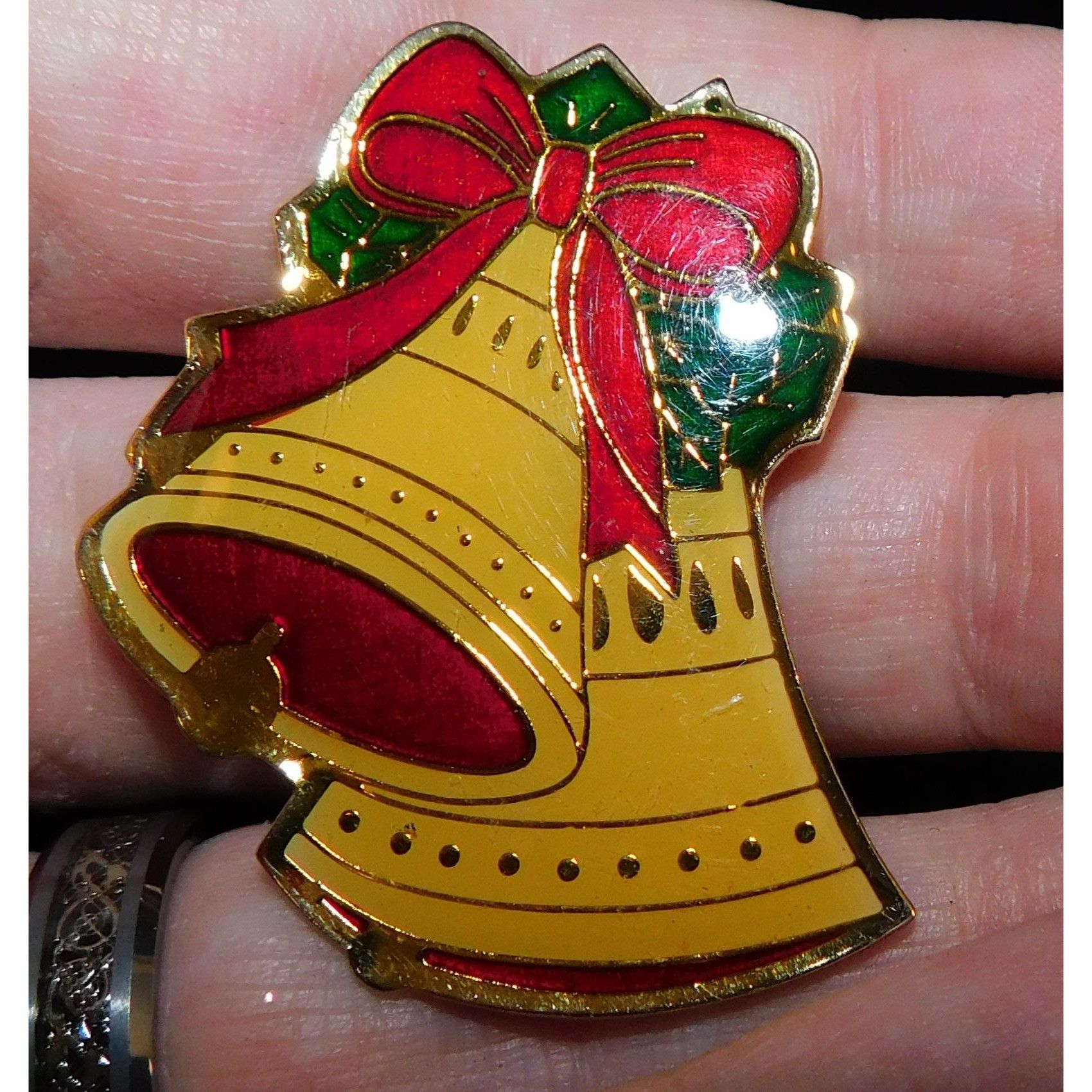 Other Vintage Metallic Christmas Bells Brooch With Clear Protectiv Size ONE SIZE - 1 Thumbnail