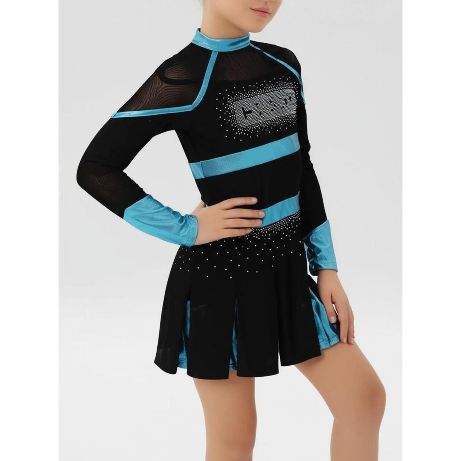 Other iEFiEL Cheert Dress US 16 Black Metallic Blue Mesh Sparkly Size ONE SIZE - 1 Thumbnail