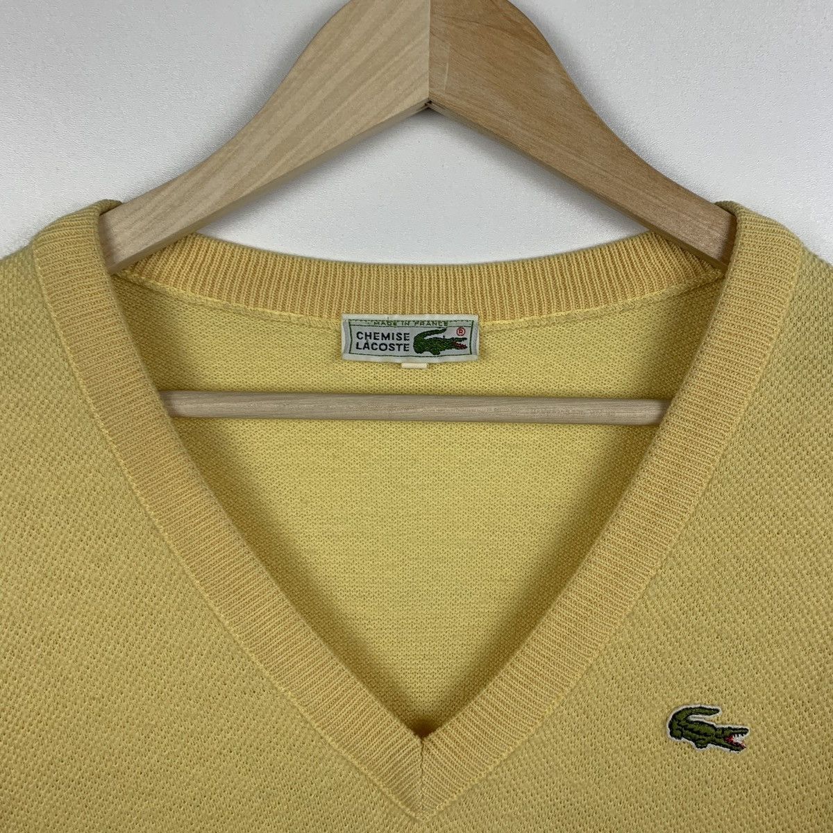 Lacoste Vintage Chemise Lacoste Wool Sweater V-Neck Size 5 Size US L / EU 52-54 / 3 - 5 Thumbnail