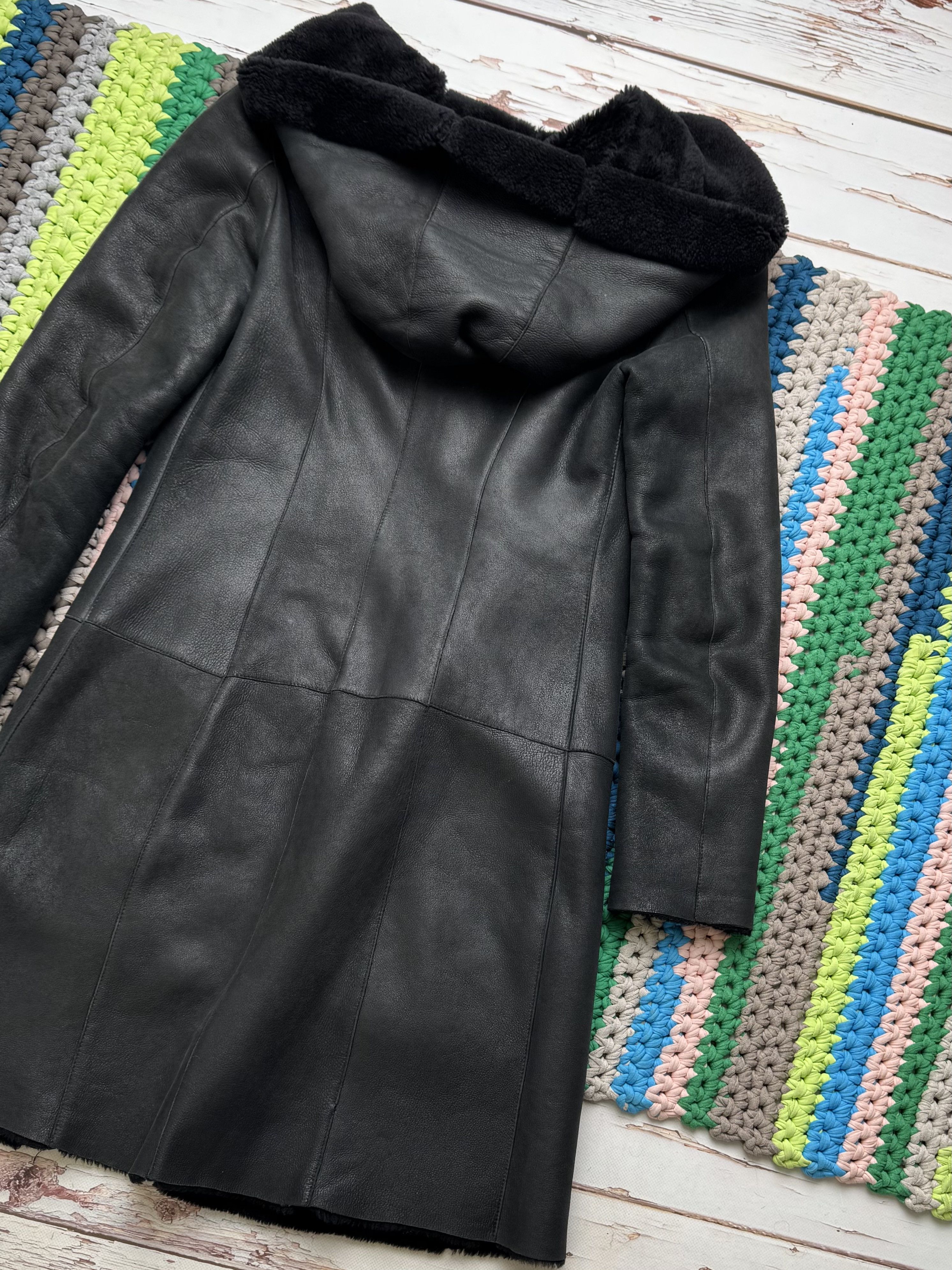 Japanese Brand Vintage Real Sheepskin Hooded Coat (ET1)(D15) Size M / US 6-8 / IT 42-44 - 11 Thumbnail