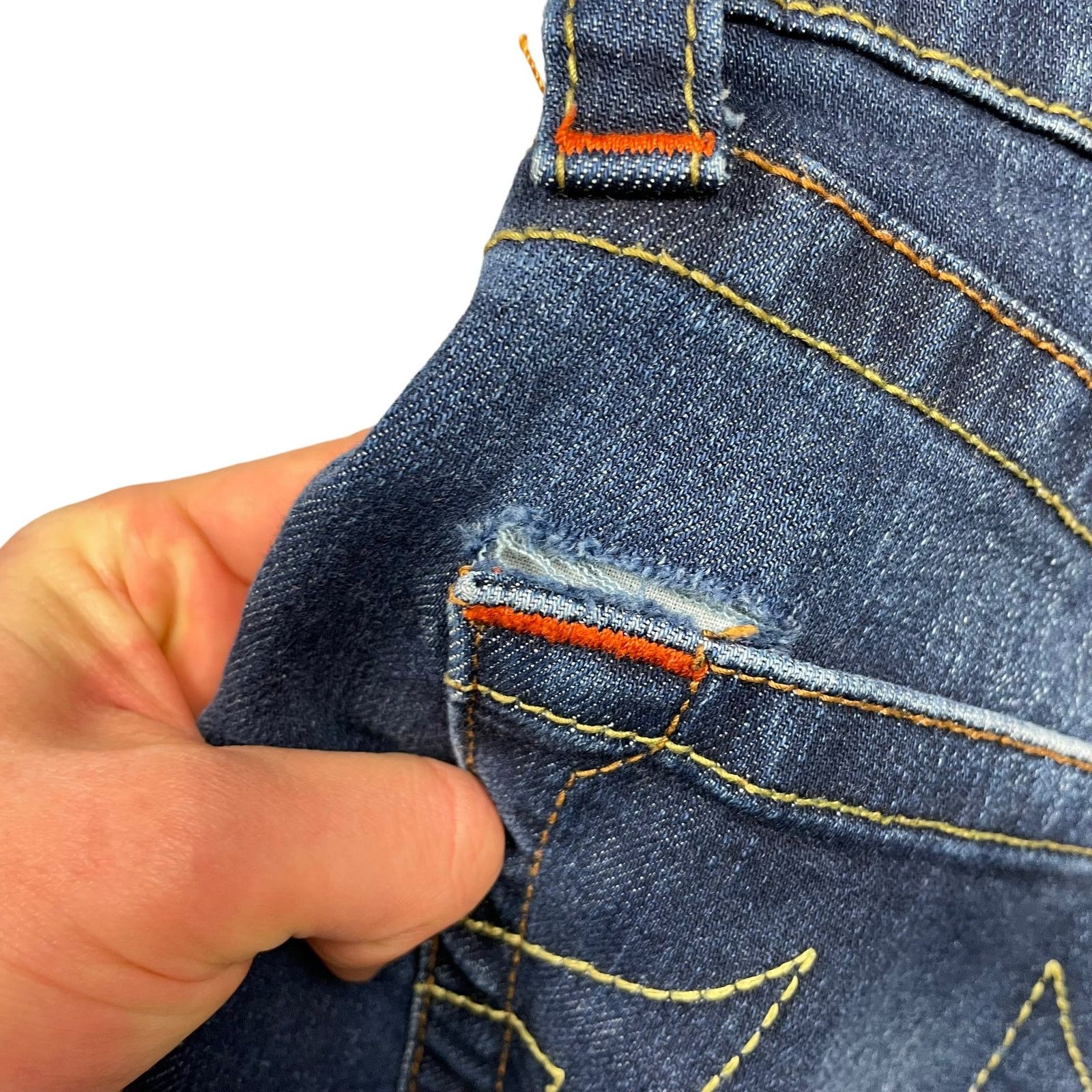 True Religion True Religion Rocco Men's Blue Denim Relaxed Skinny Jeans 32 Size US 32 / EU 48 - 9 Thumbnail