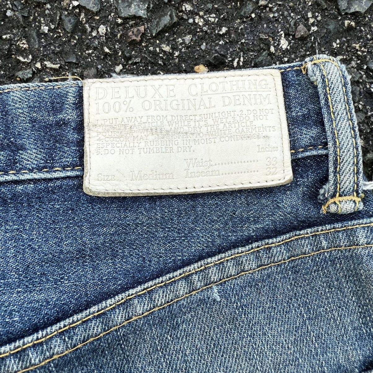 Deluxeware VINTAGE DULEXE CLOTHING FADED JEAN DENIM PANTS Size US 31 - 14 Thumbnail