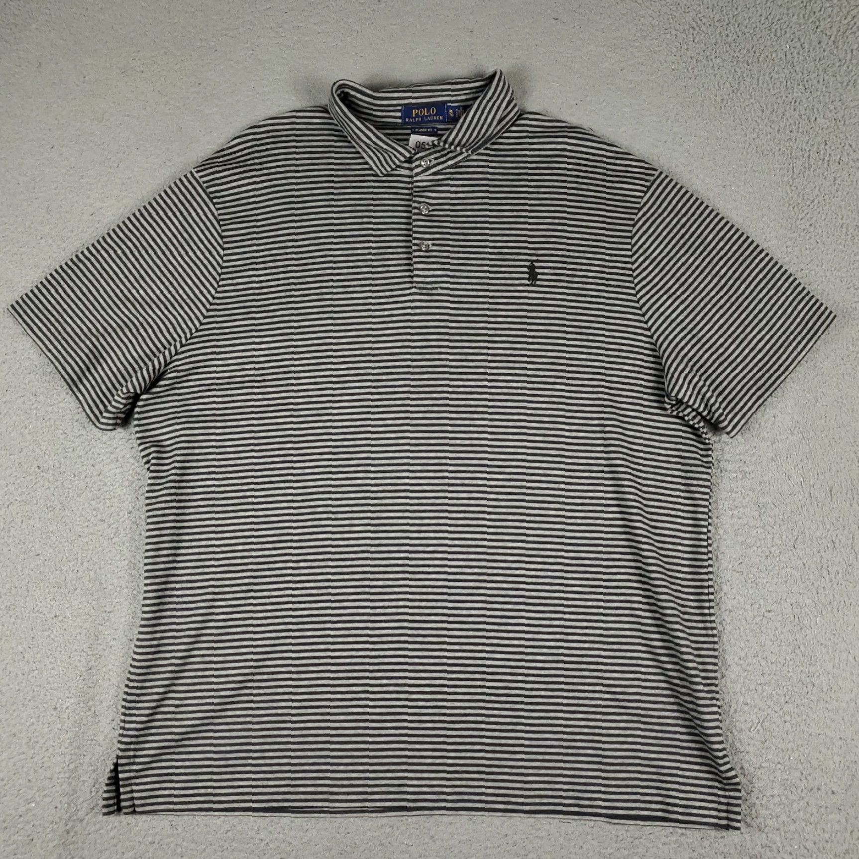 Ralph Lauren Ralph Lauren Polo Shirt Gray Striped XL Casual Short Sleeve Mens Size US XL / EU 56 / 4 - 3 Thumbnail