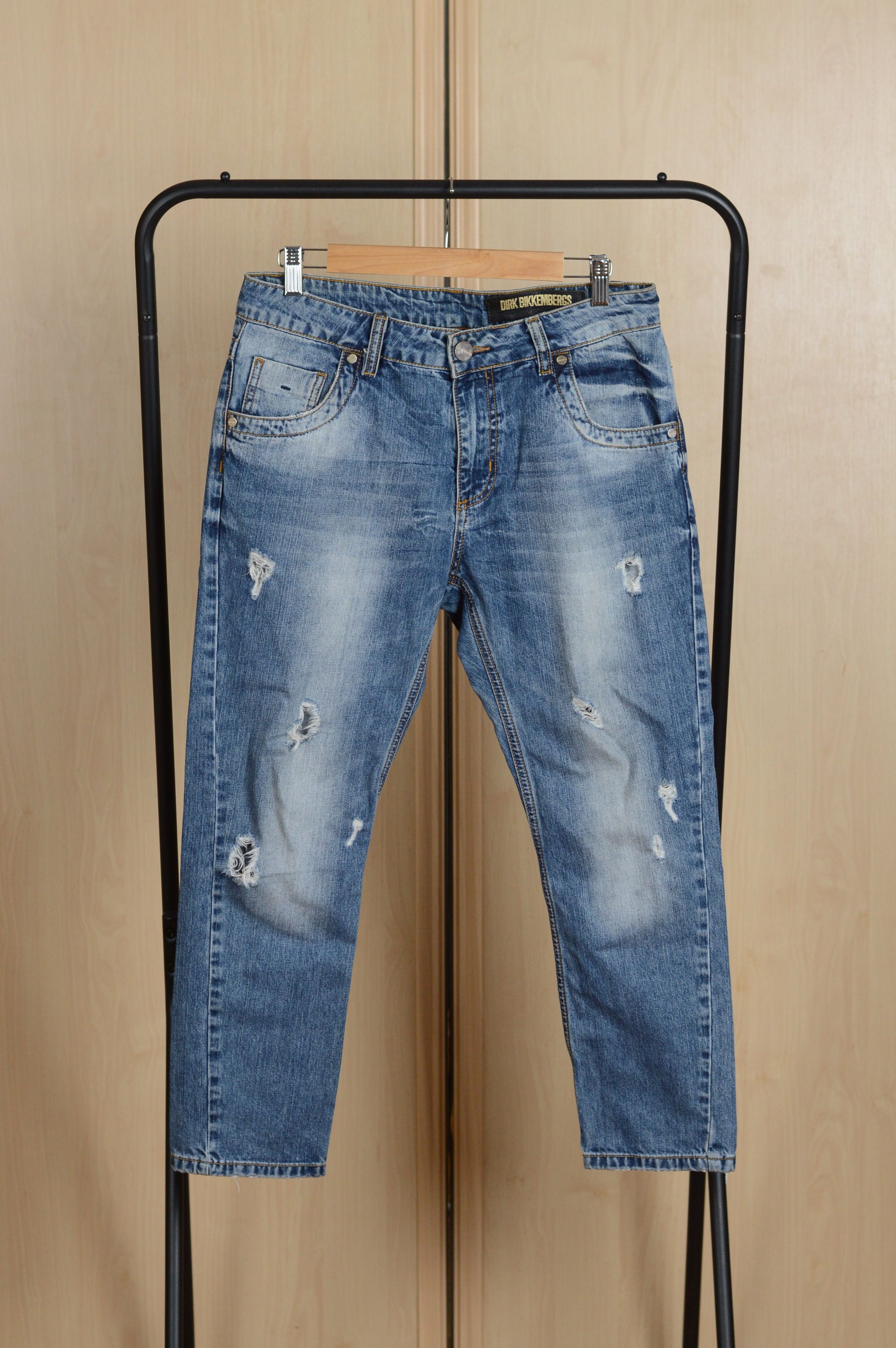 Dirk Bikkembergs Distressed Denim Jeans Pants