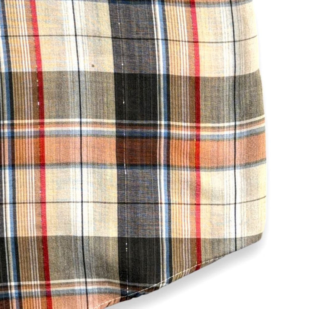 Rails VINTAGE Canyon Trails Western Shirt Adult MEDIUM Brown Plaid Pearl Snap 70s Mens Size US M / EU 48-50 / 2 - 7 Thumbnail