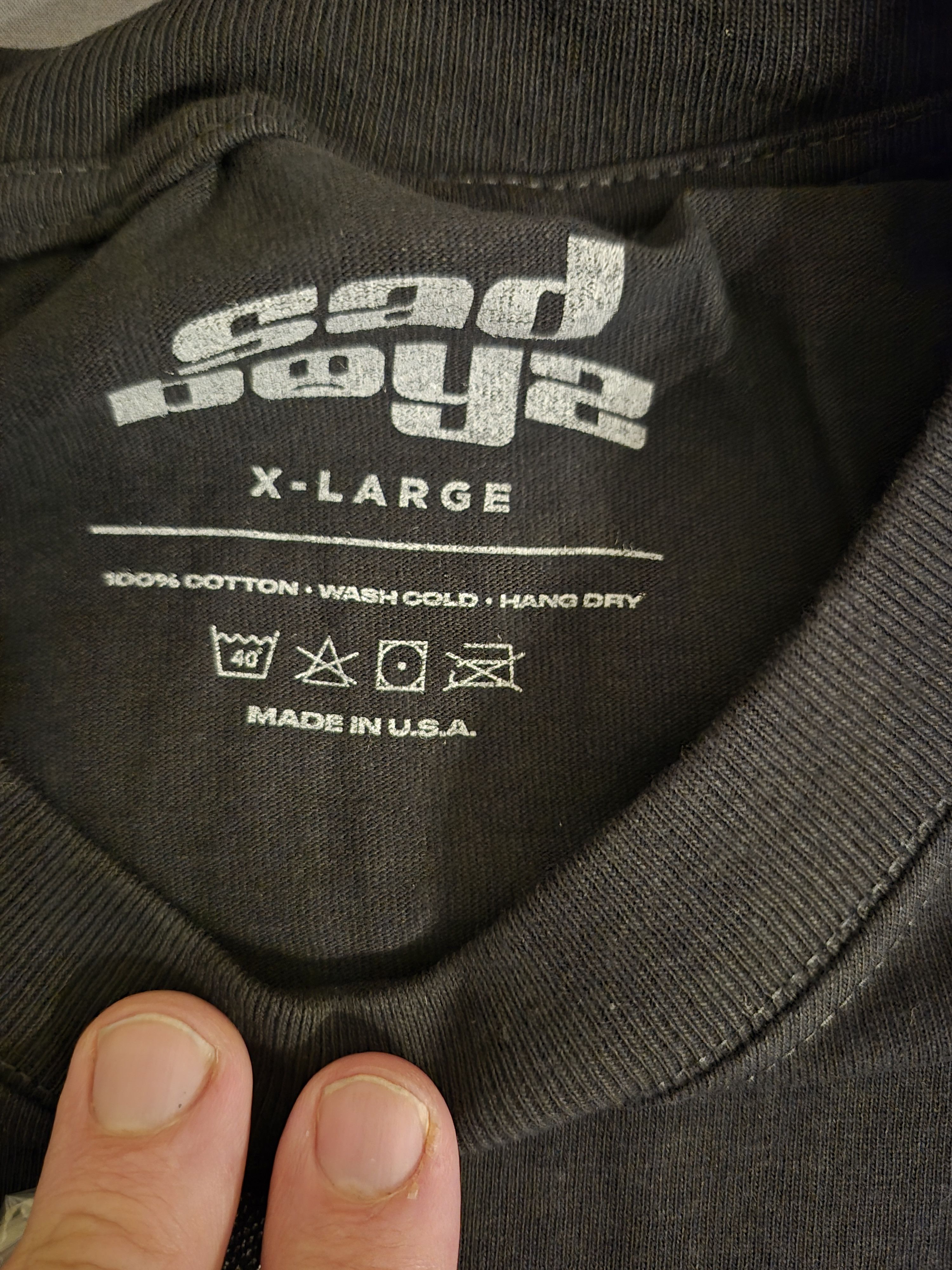 Sad Boys Sad Boys Black Tee Size XL Size US XL / EU 56 / 4 - 2 Thumbnail