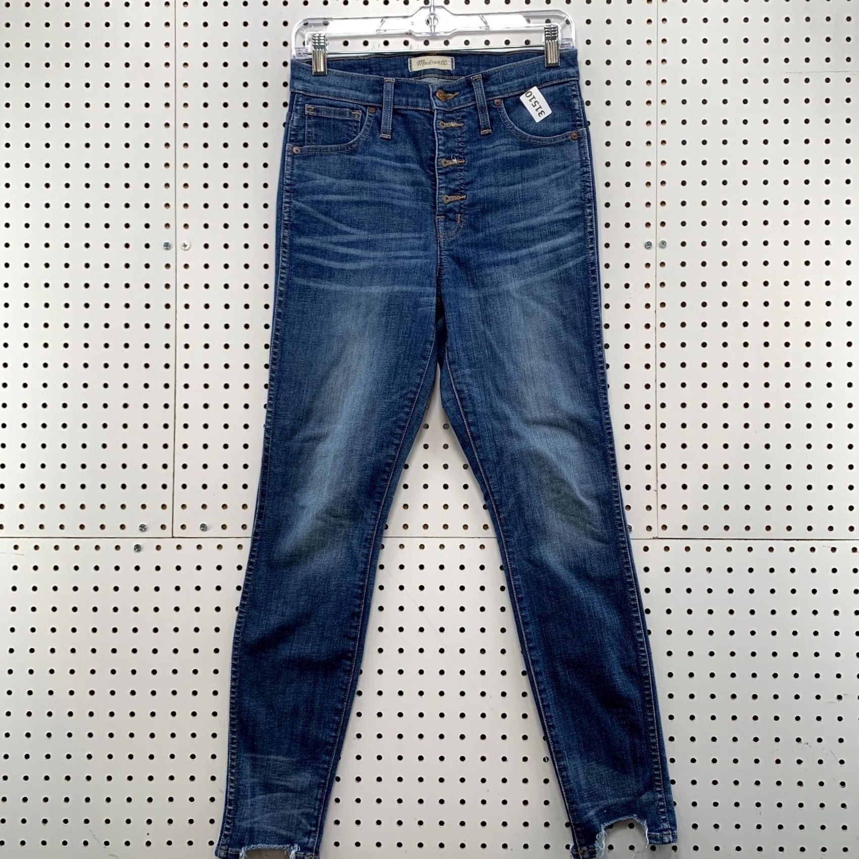 Madewell Madewell Skinny Blue Denim Jeans Women Size 27 High Rise Button Fly 28x28.5 Fits 28 Womens Jeans Middle Rise Blue Skinny Size 27" / US 4 / IT 40 - 2 Thumbnail