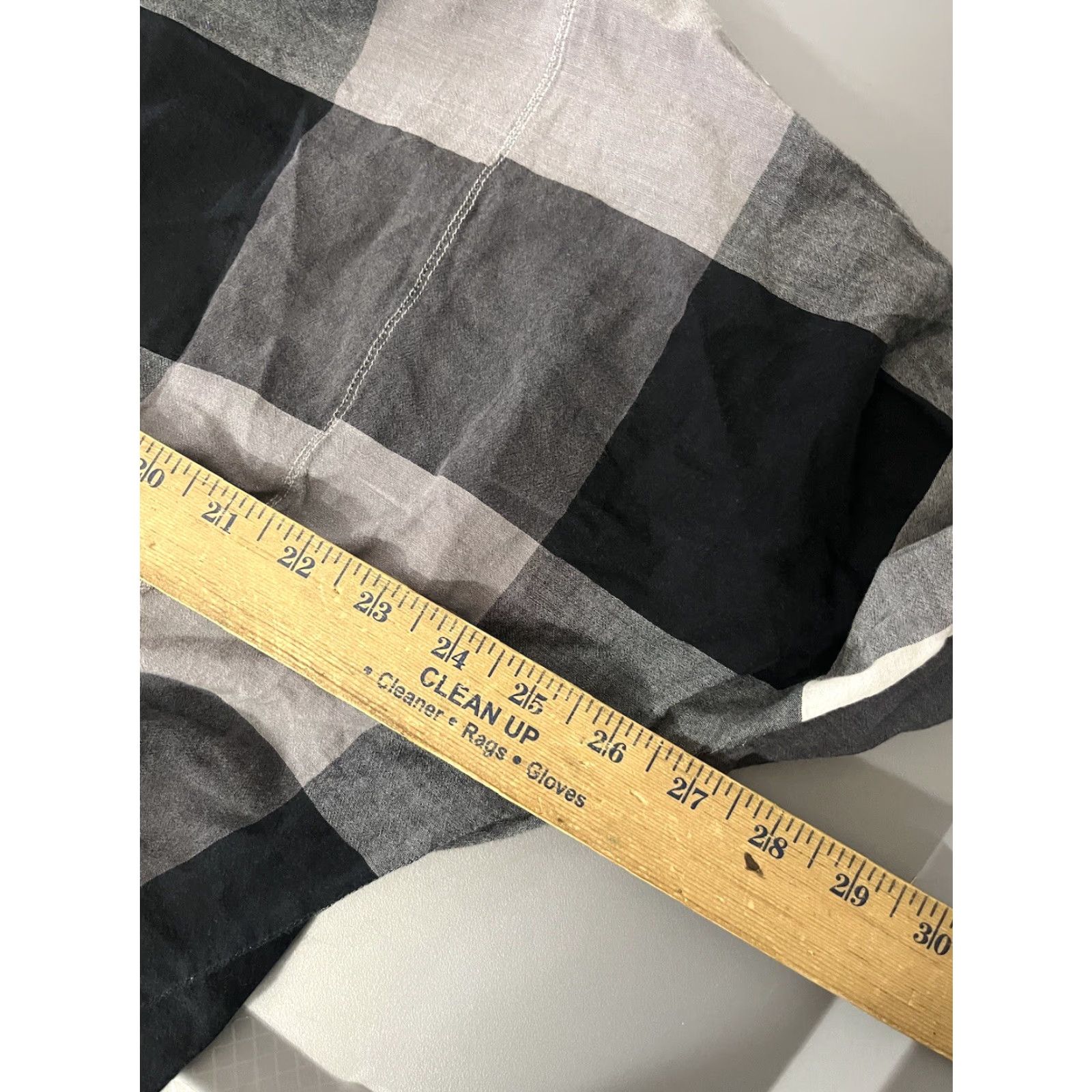 Loft VINTAGE LOFT Plaid Gingham Blouse Shirt Women Large Petite Black White 3/4 Sleeve Cotton Size L / US 10 / IT 46 - 5 Thumbnail