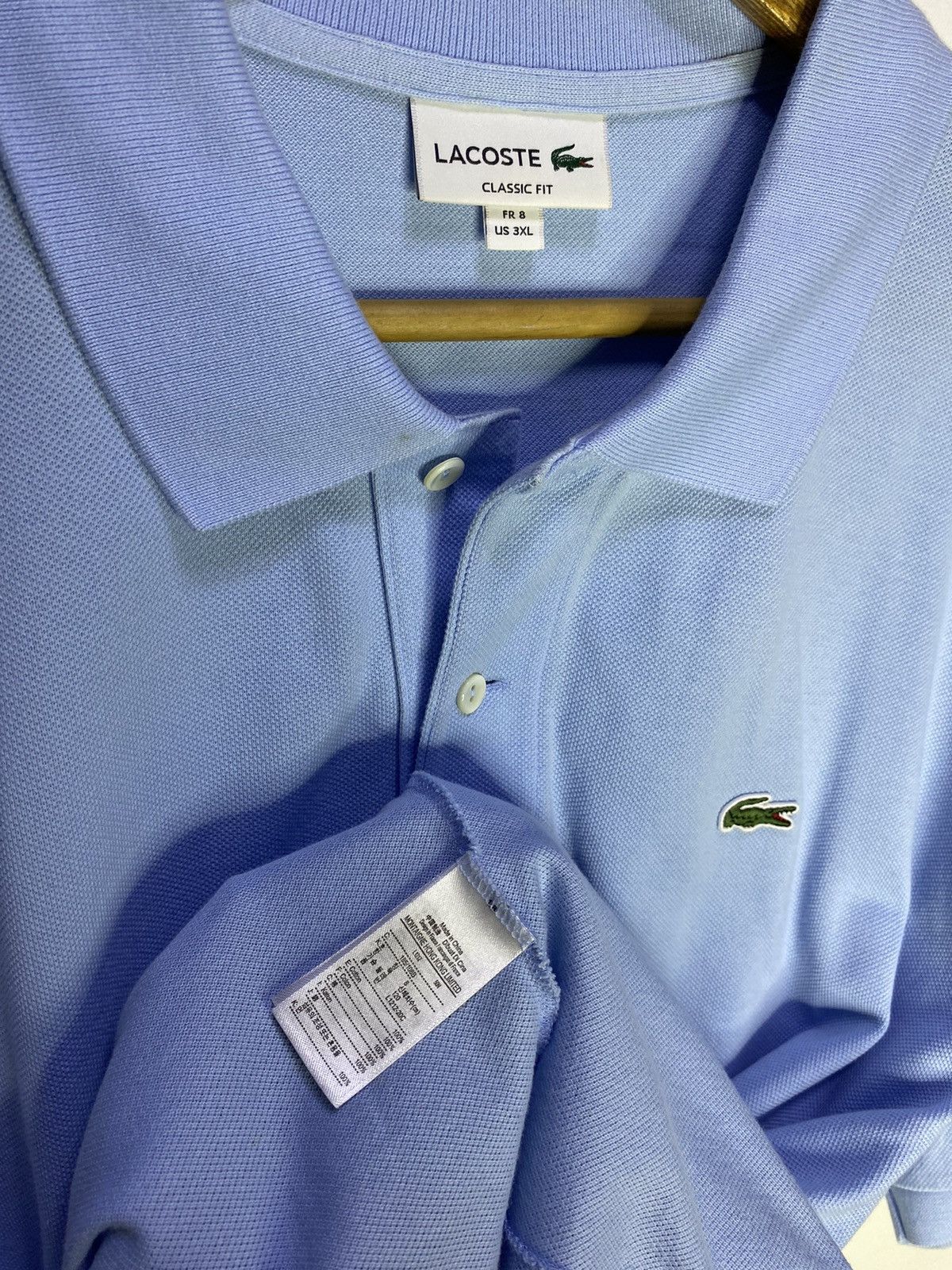 Lacoste Lacoste Blue Classic Fit Polo Shirt | 8 Size US XXL / EU 58 / 5 - 3 Thumbnail
