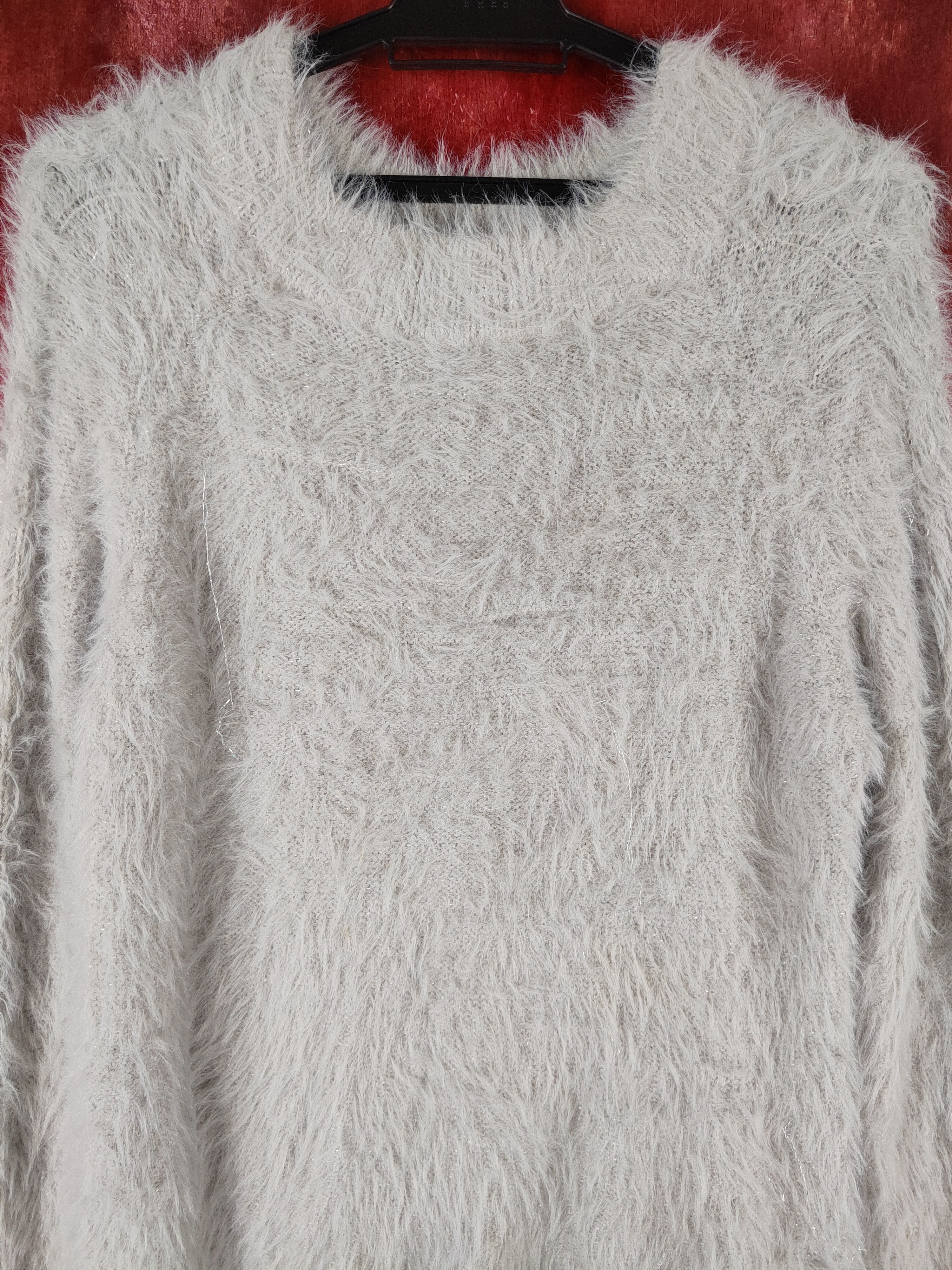 Japanese Brand × Vintage Vintage Persodea Light Gray Fur Mohair Knitwear Size S / US 4 / IT 40 - 2 Thumbnail