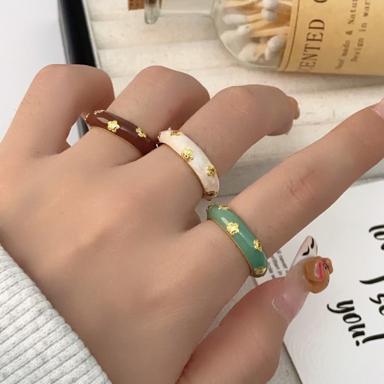 Jewelry Retro Jewelry Rings Open Size Chrome Ring (Size 7-13) Size ONE SIZE - 2 Thumbnail