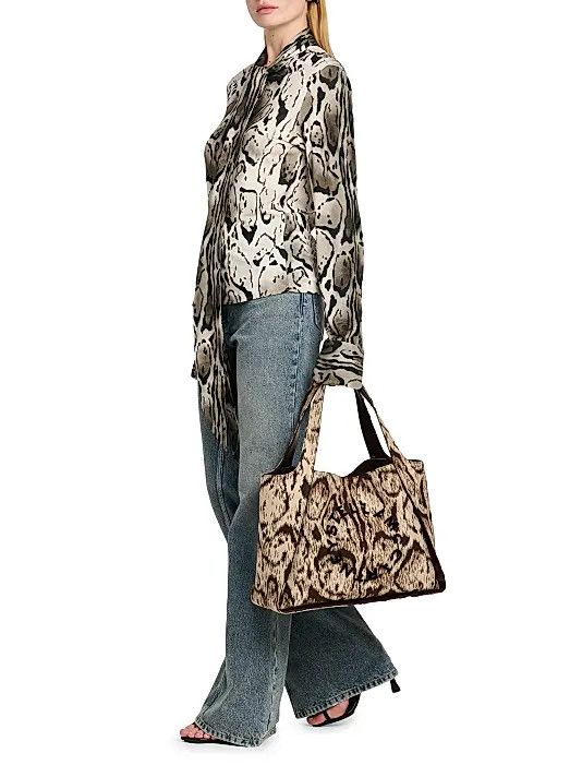 Stella McCartney os11x0326 Size: OS / Logo Clouded Leopard Tote Bag Size ONE SIZE - 2 Thumbnail