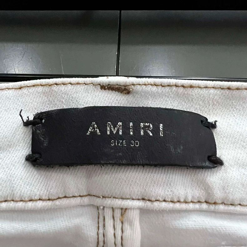 Amiri Amiri white hole slim fit long pants Size US 30 / EU 46 - 2 Thumbnail