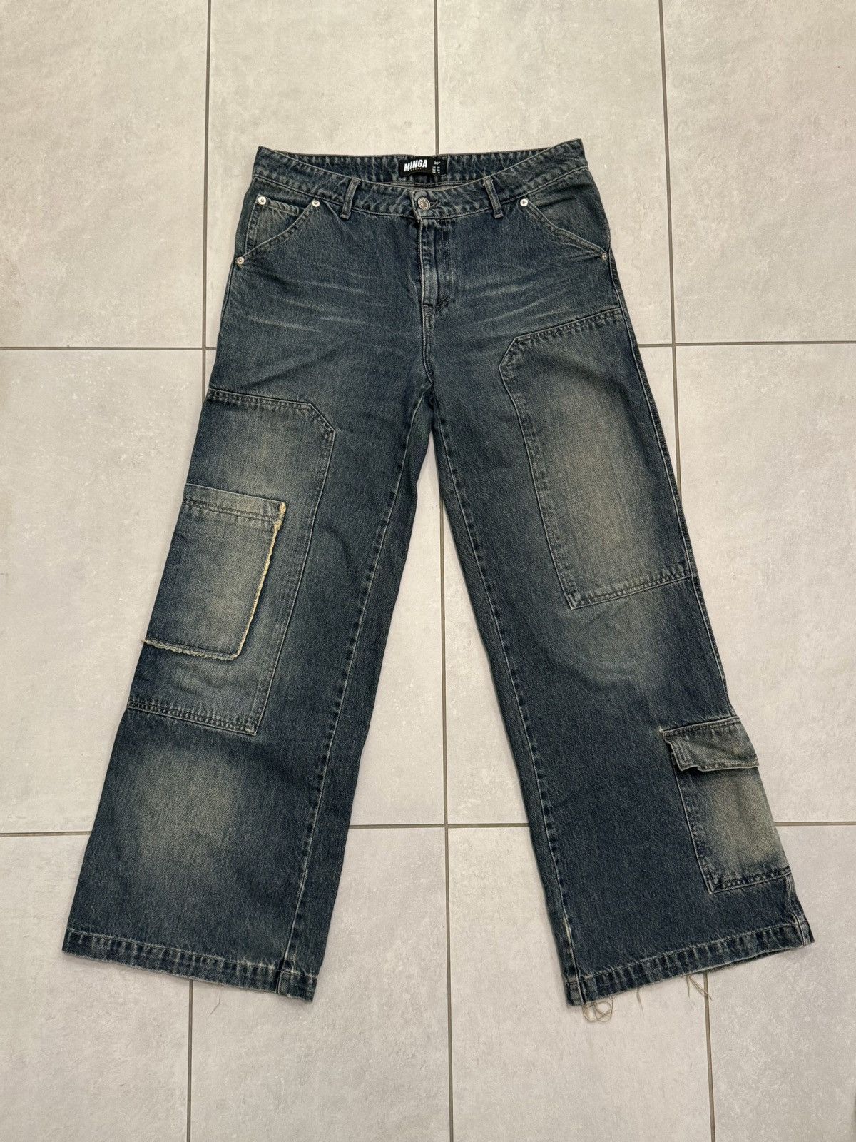 Minga London Wide legged Distressed Jeans Size 30" / US 8 / IT 44 - 1 Thumbnail
