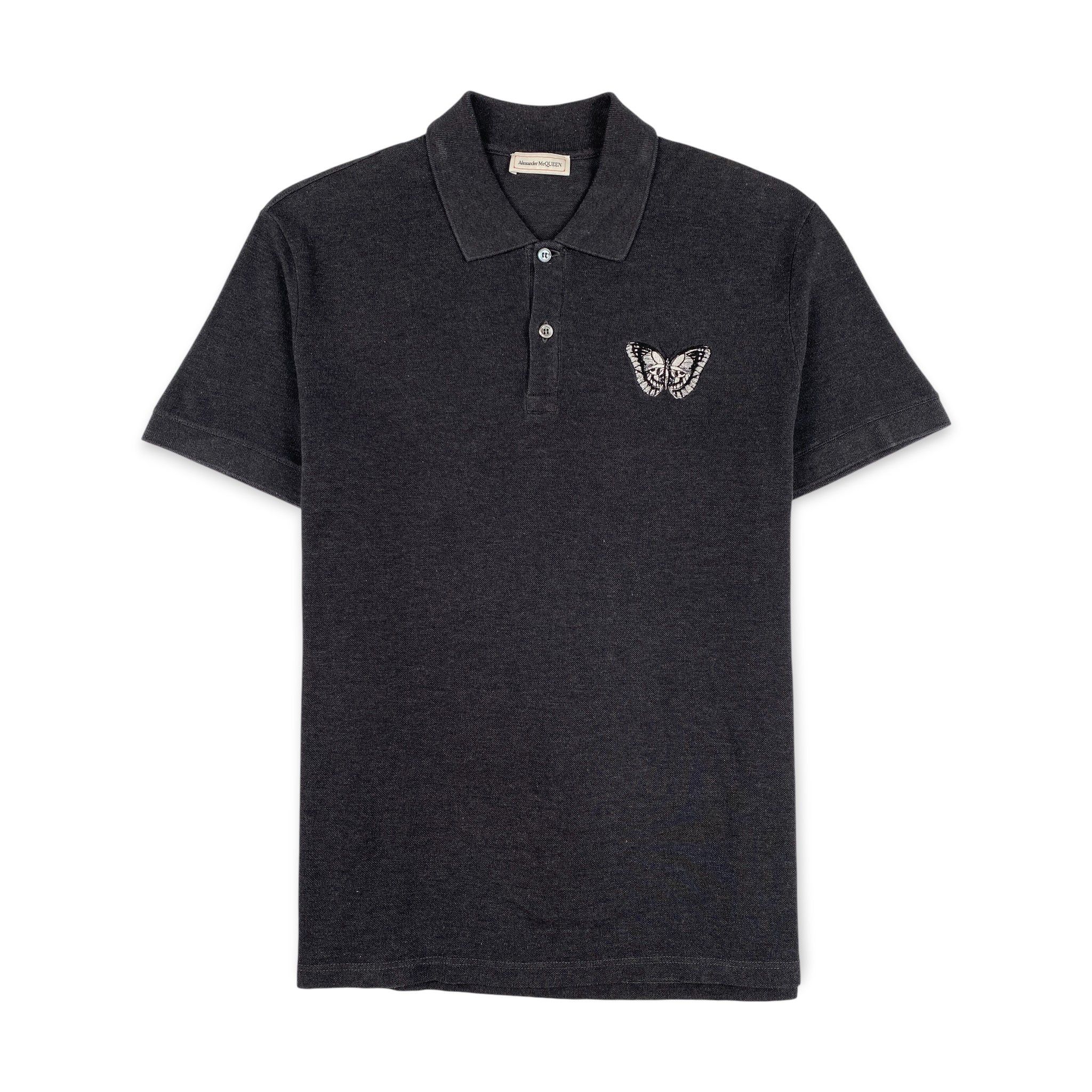 Alexander McQueen Butterfly Skull Polo Shirt Size US L / EU 52-54 / 3 - 1 Thumbnail