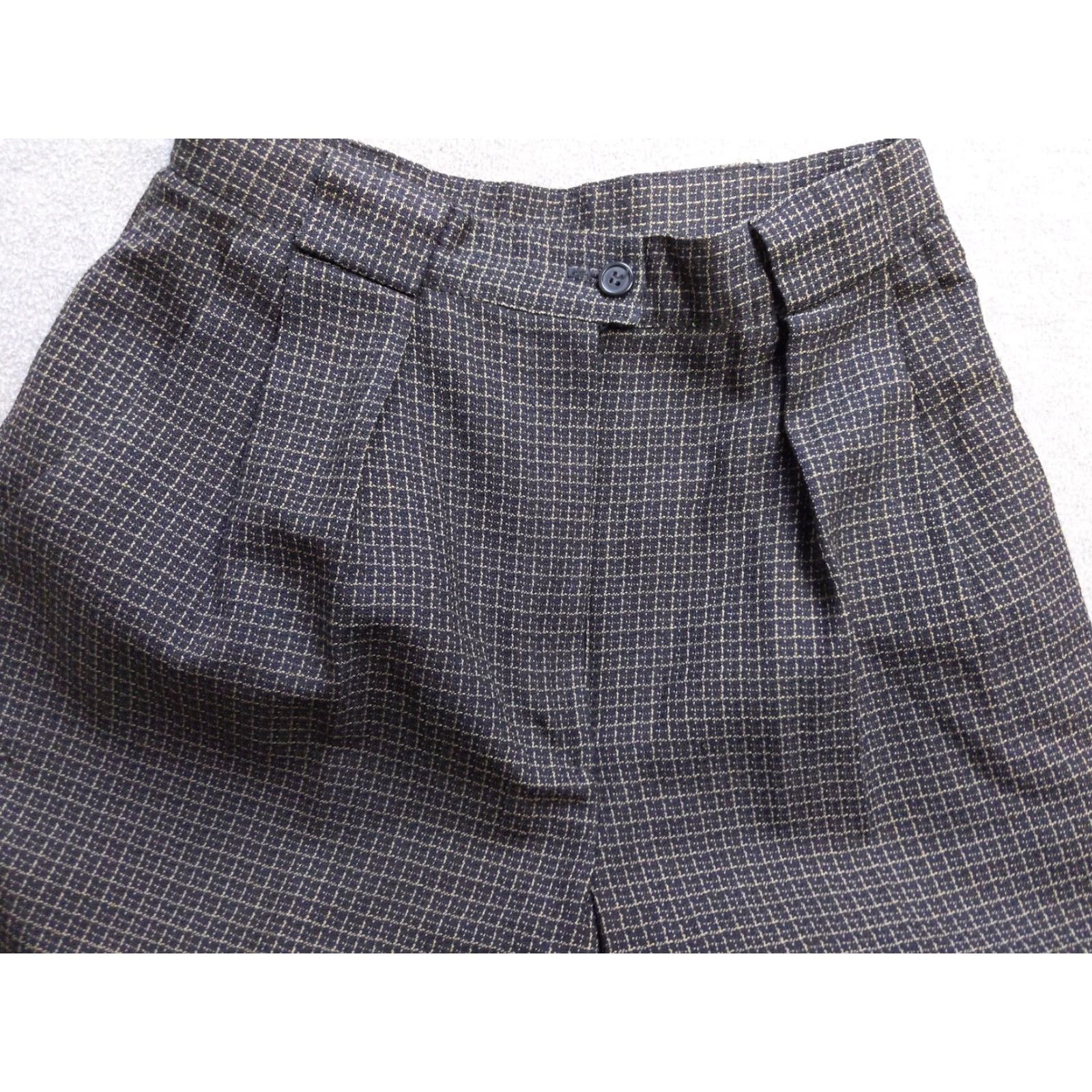 Jones New York VINTAGE Jones New York Pants Womens 4 Brown Wool Pleated Checkered Dress Trousers USA Dress Pants Womens 4 Brown Wool Pleated Checkered Size 27" / US 4 / IT 40 - 4 Thumbnail
