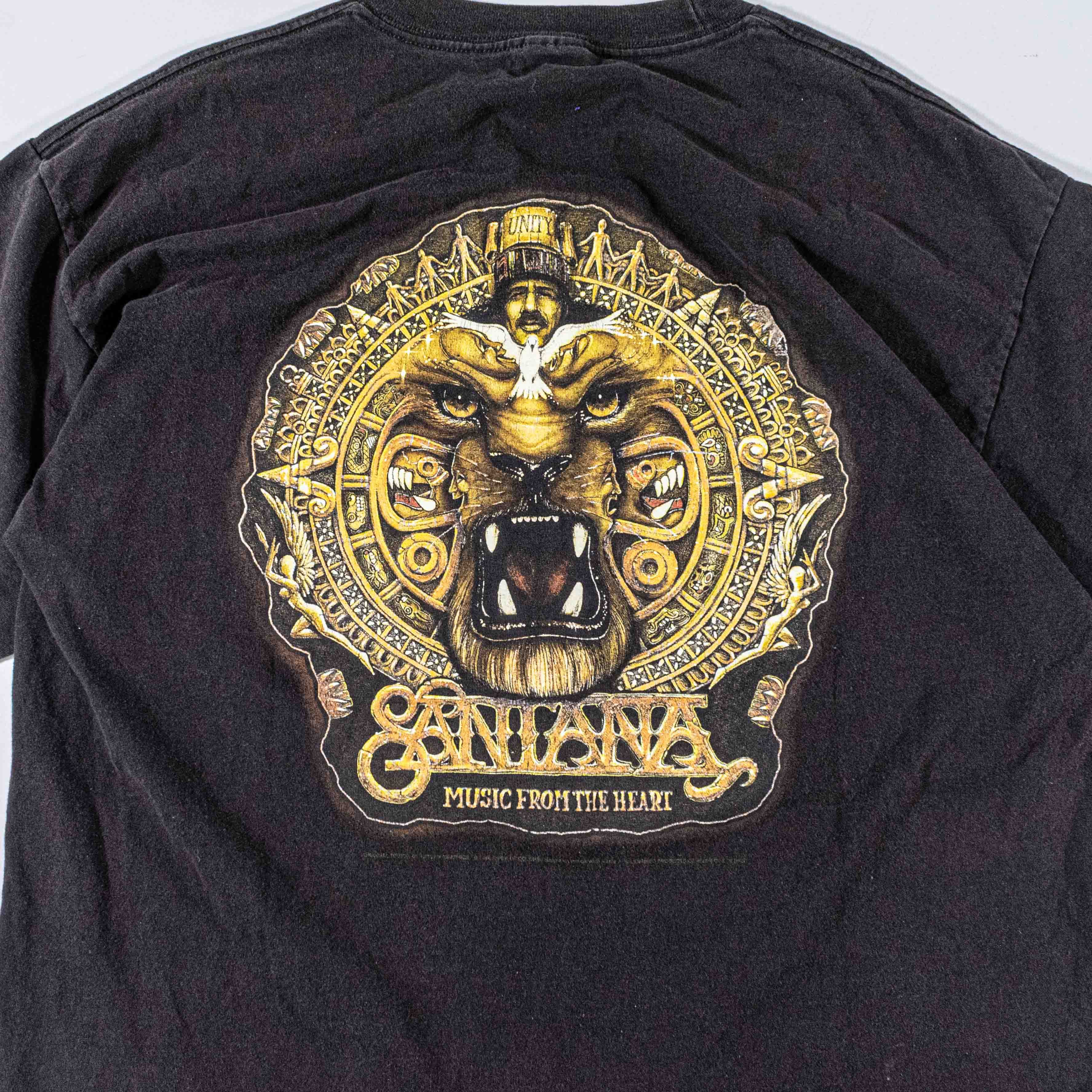Band Tees Carlos Santana Shirt De Aztlan Music From The Heart Band Size US XL / EU 56 / 4 - 14 Thumbnail