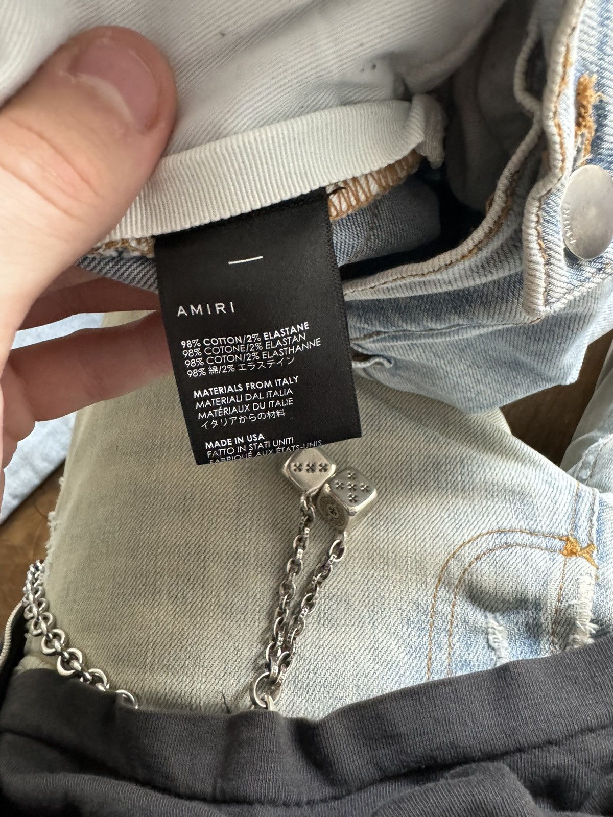 Amiri Amiri Jeans MX1 Tie Dye Distressed Skinny Denim Size US 34 / EU 50 - 11 Thumbnail