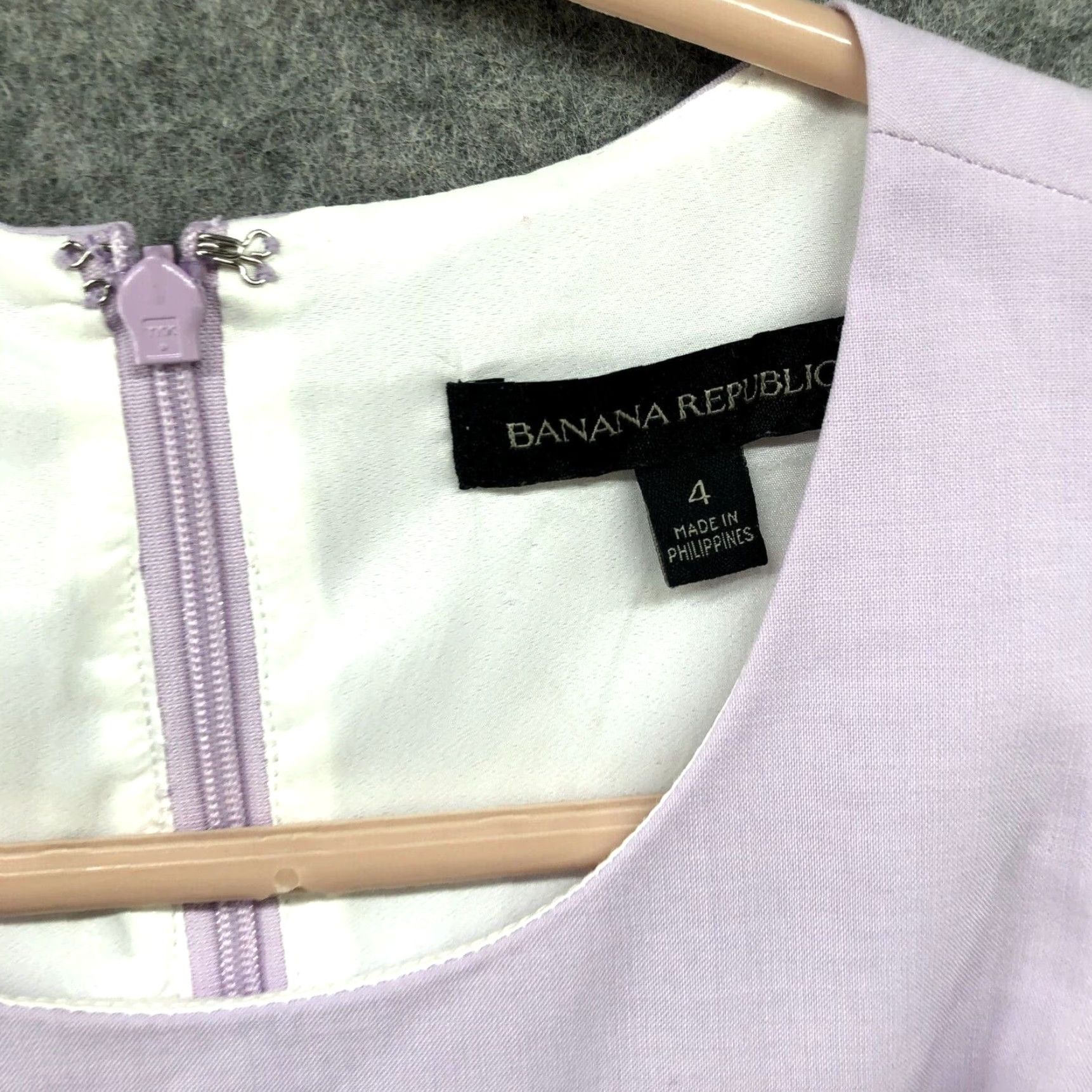 Banana Republic Banana Republic Sleeveless Dress Womens 4 XL Extra Large Purple Wool Blend Size S / US 4 / IT 40 - 5 Thumbnail