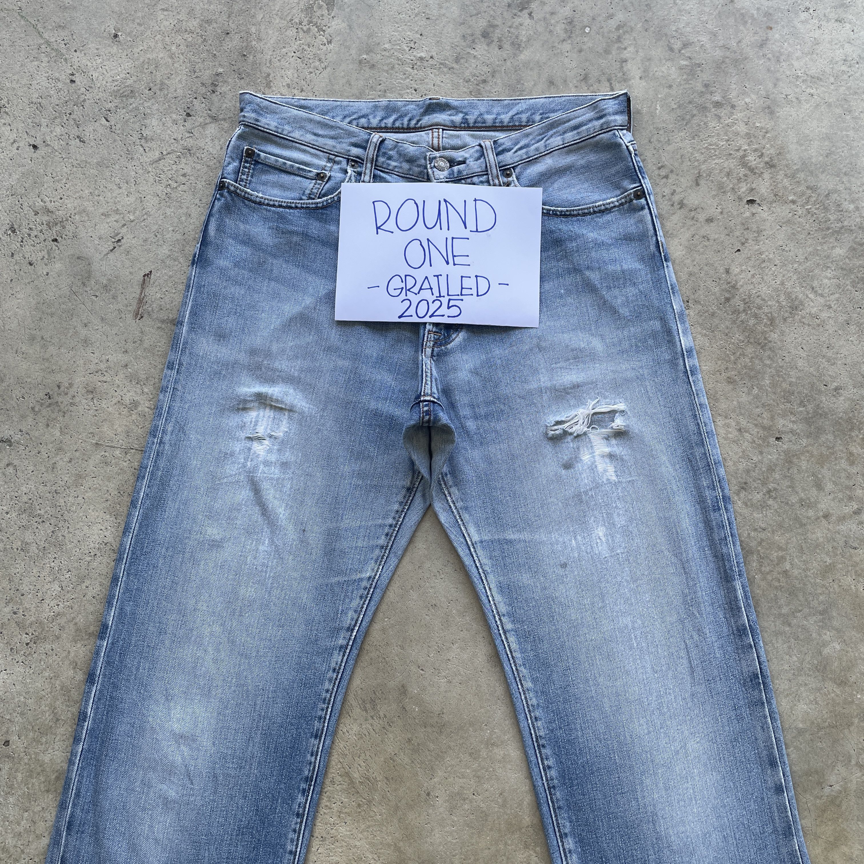 Japanese Brand VINTAGE JAPANESE DISTRESSED WASH DENIM FADED JEANS PANTS W32 Size US 32 / EU 48 - 3 Thumbnail